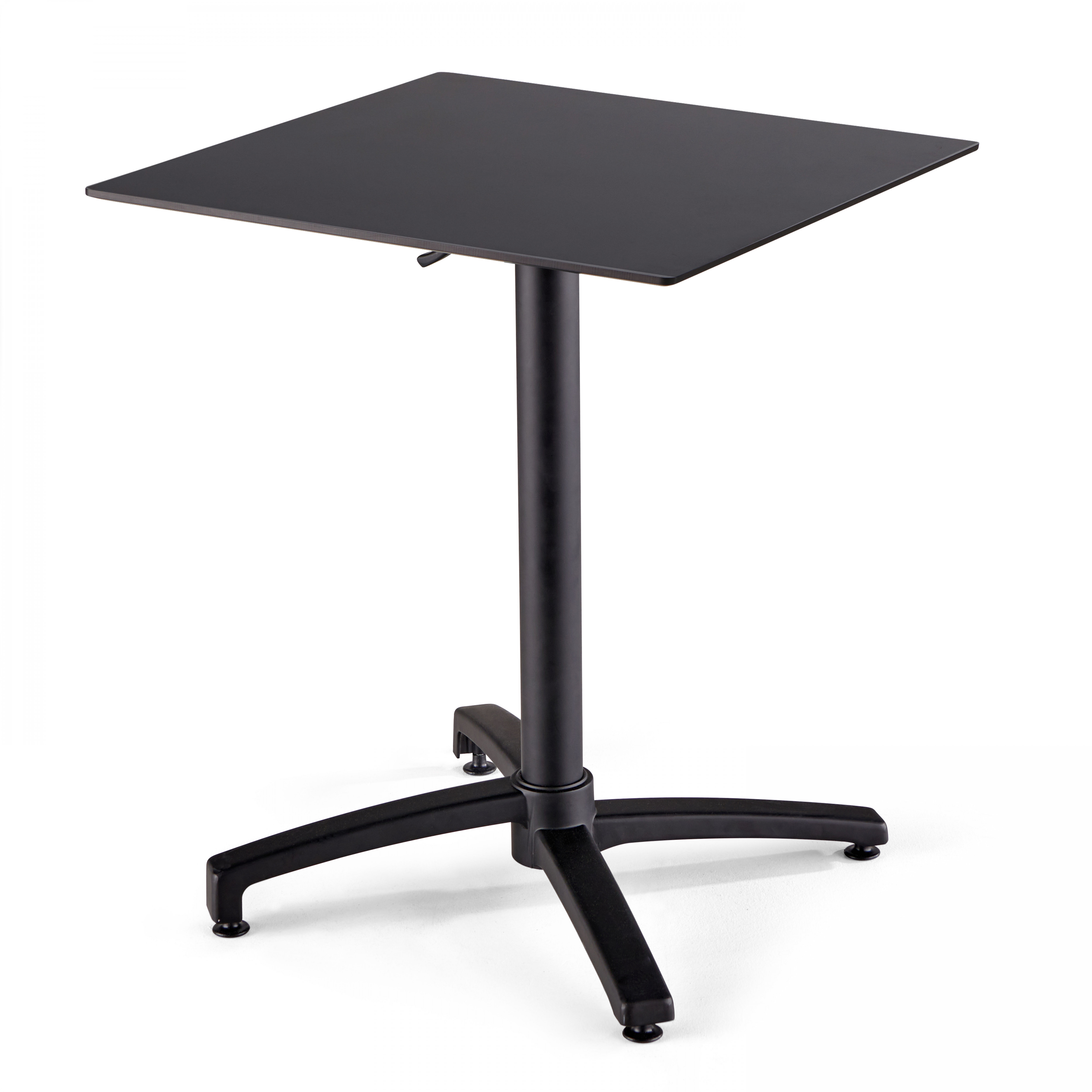 Table de jardin carré (60x60 cm) inclinable noir