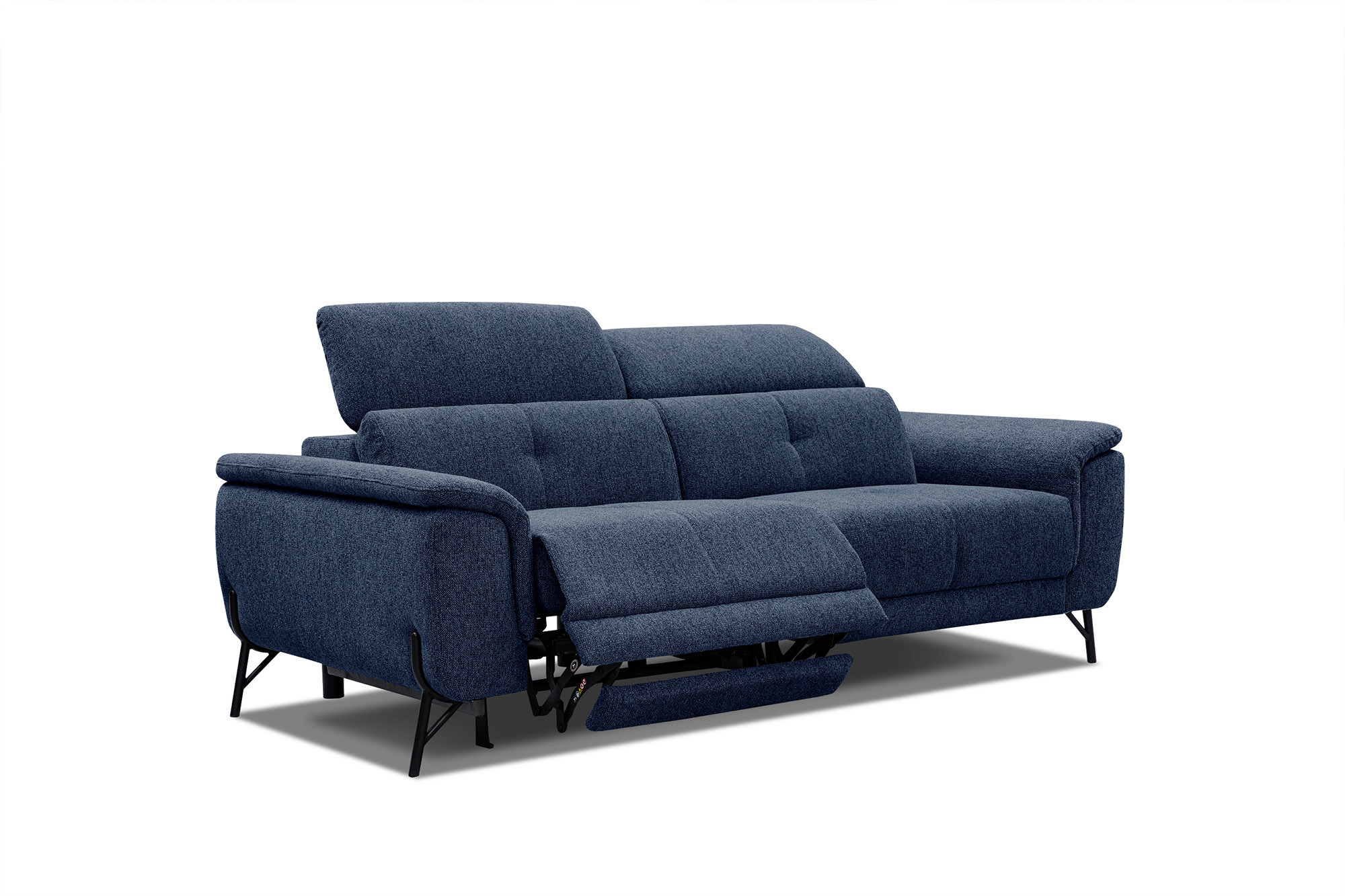 Canapé 3 places Bleu Tissu Moderne Confort Promotion
