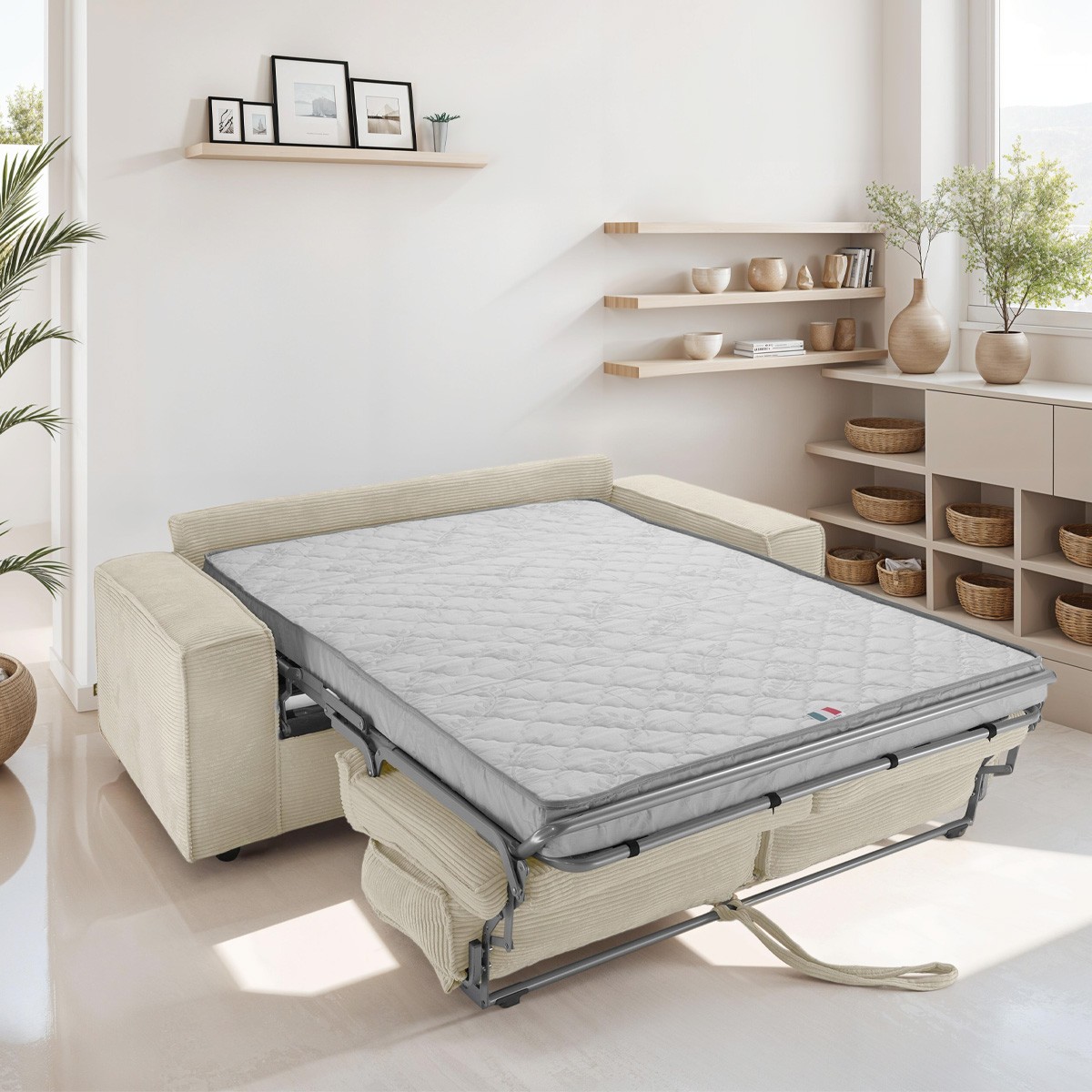 dario - Canapé convertible Beige - Vue supplémentaire 2
