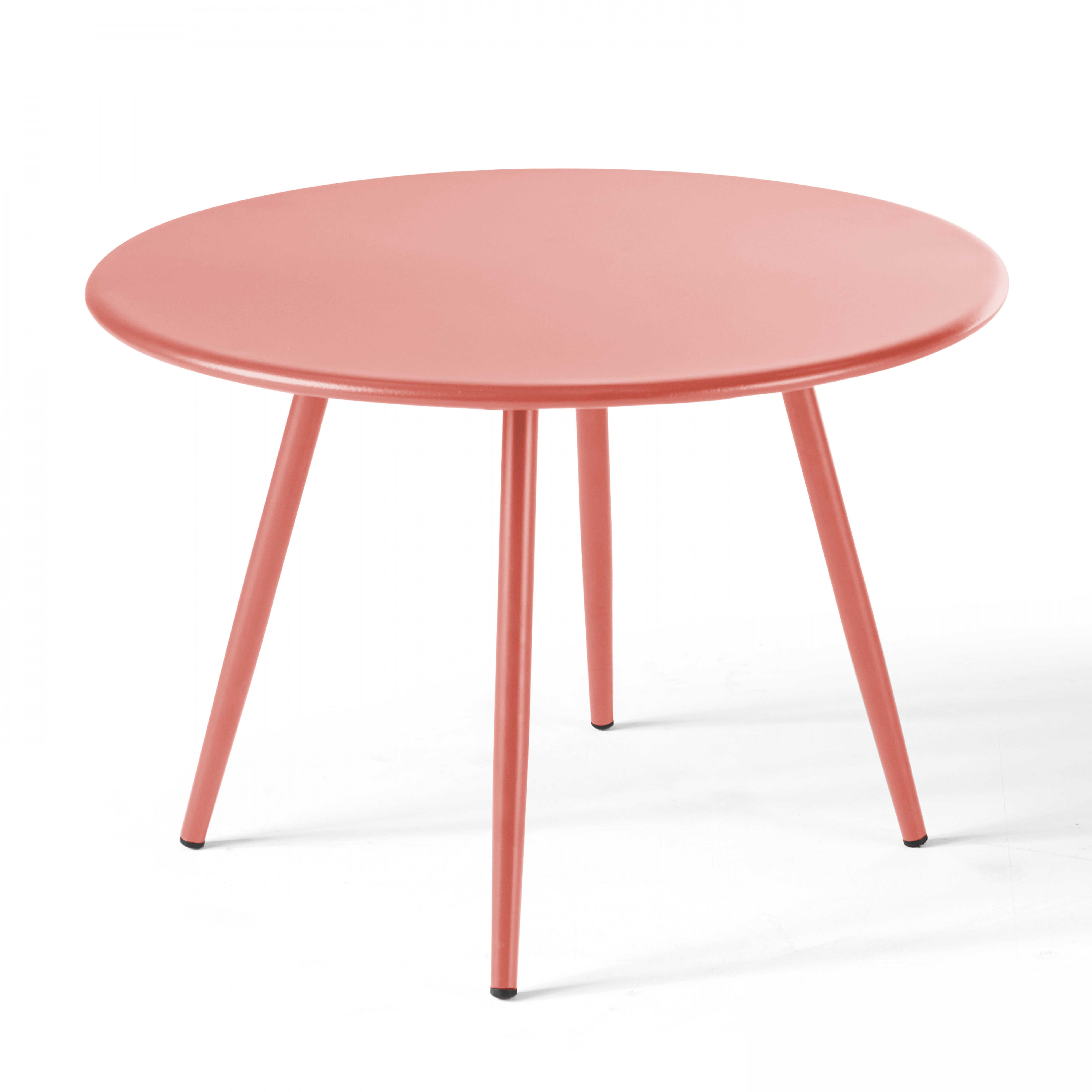 Table basse ronde en métal argile 40 cm