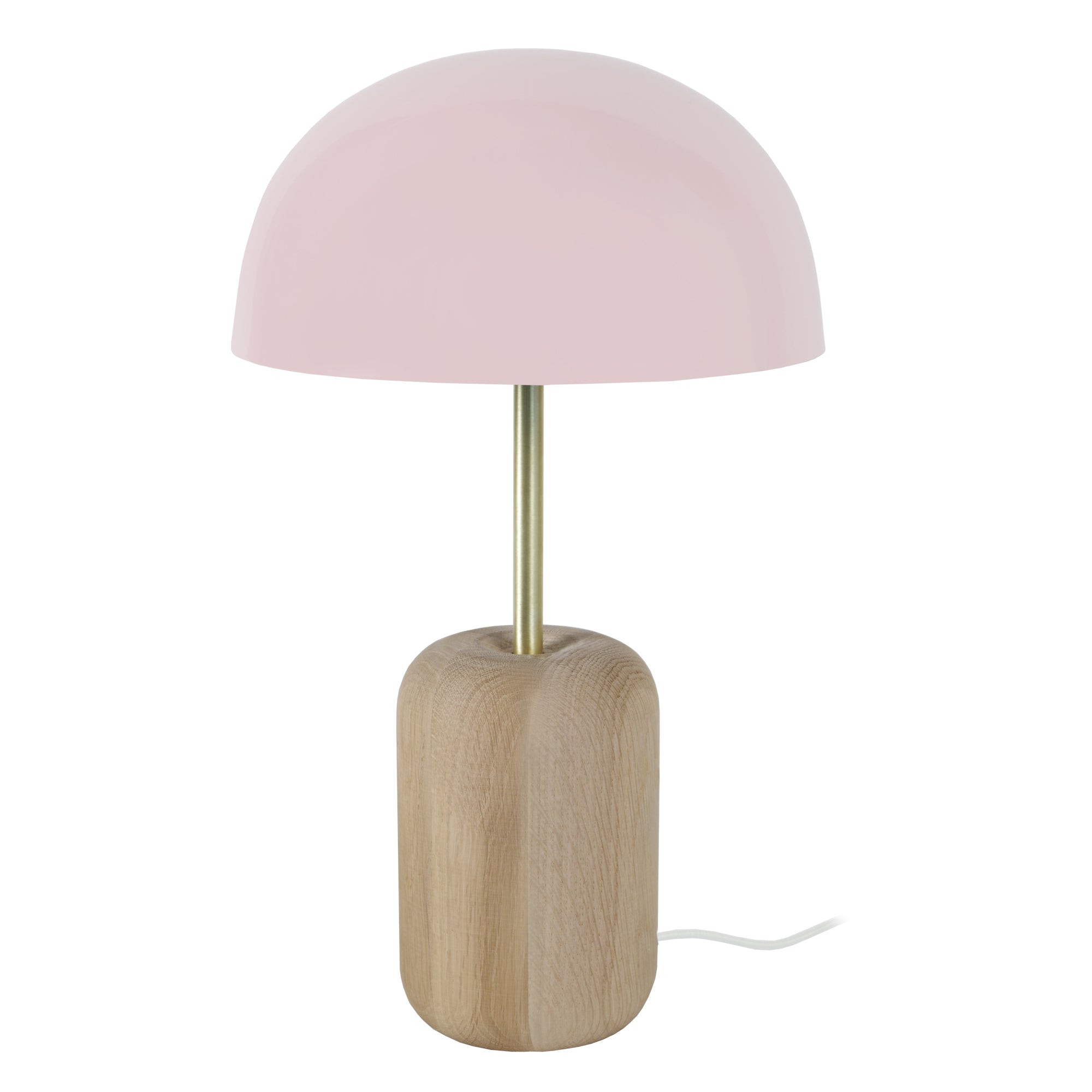 Lampe a poser bois naturel et rose