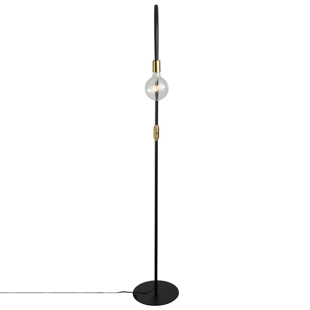 lampadaire noir hauteur fixe 180cm en fer