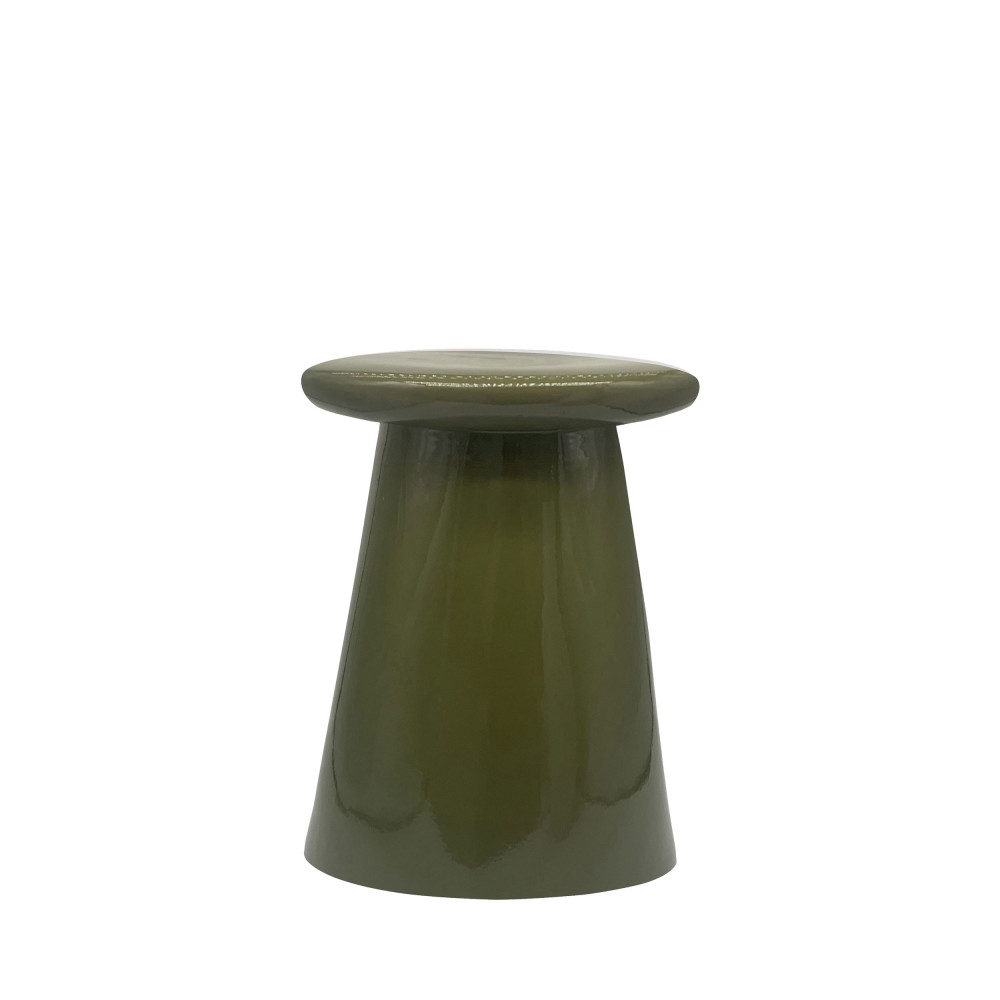 table d'appoint en céramique d35cm vert mousse