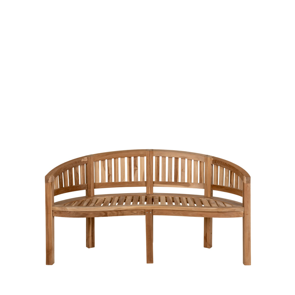 Banc de forme organique en teck L150cm – Naturel
