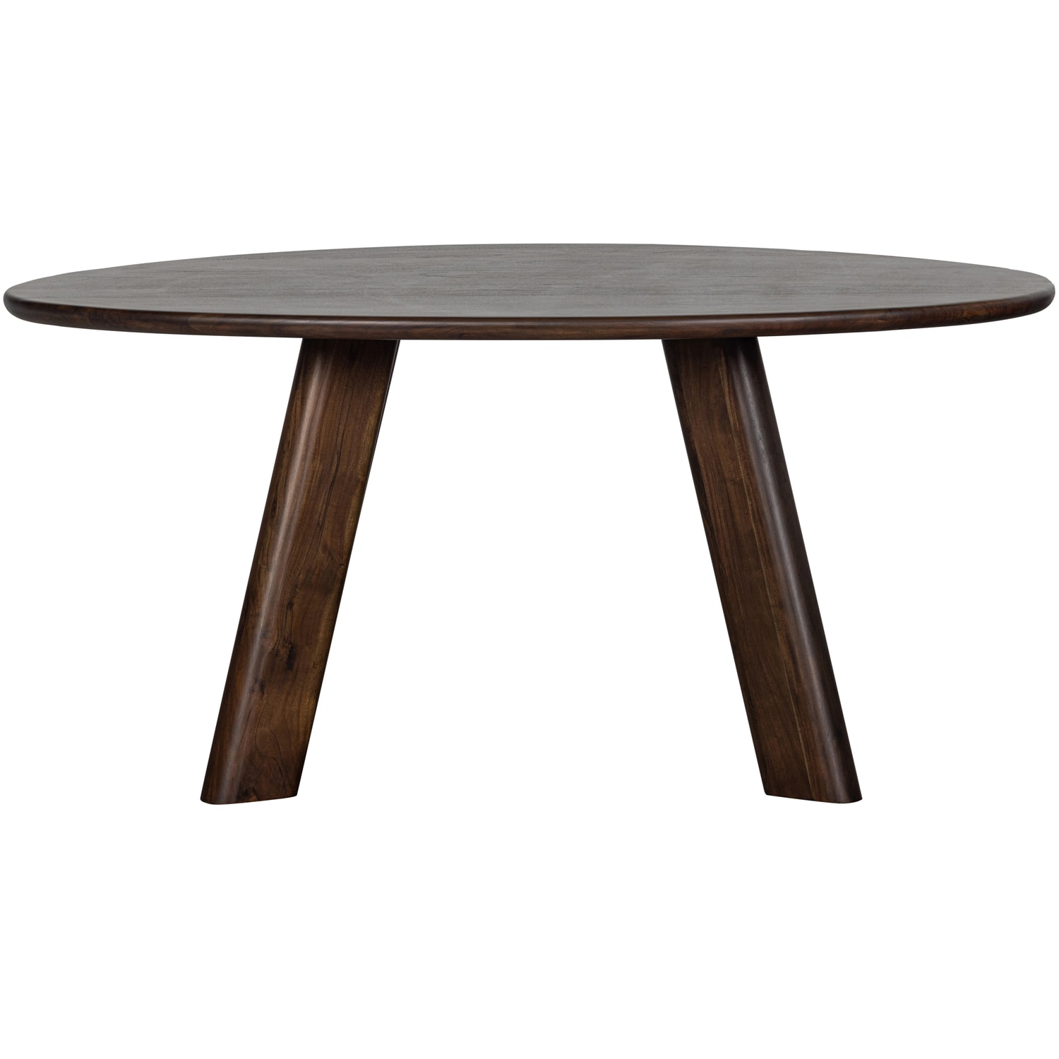 Table à manger de forme organique en bois 160x110cm bois foncé