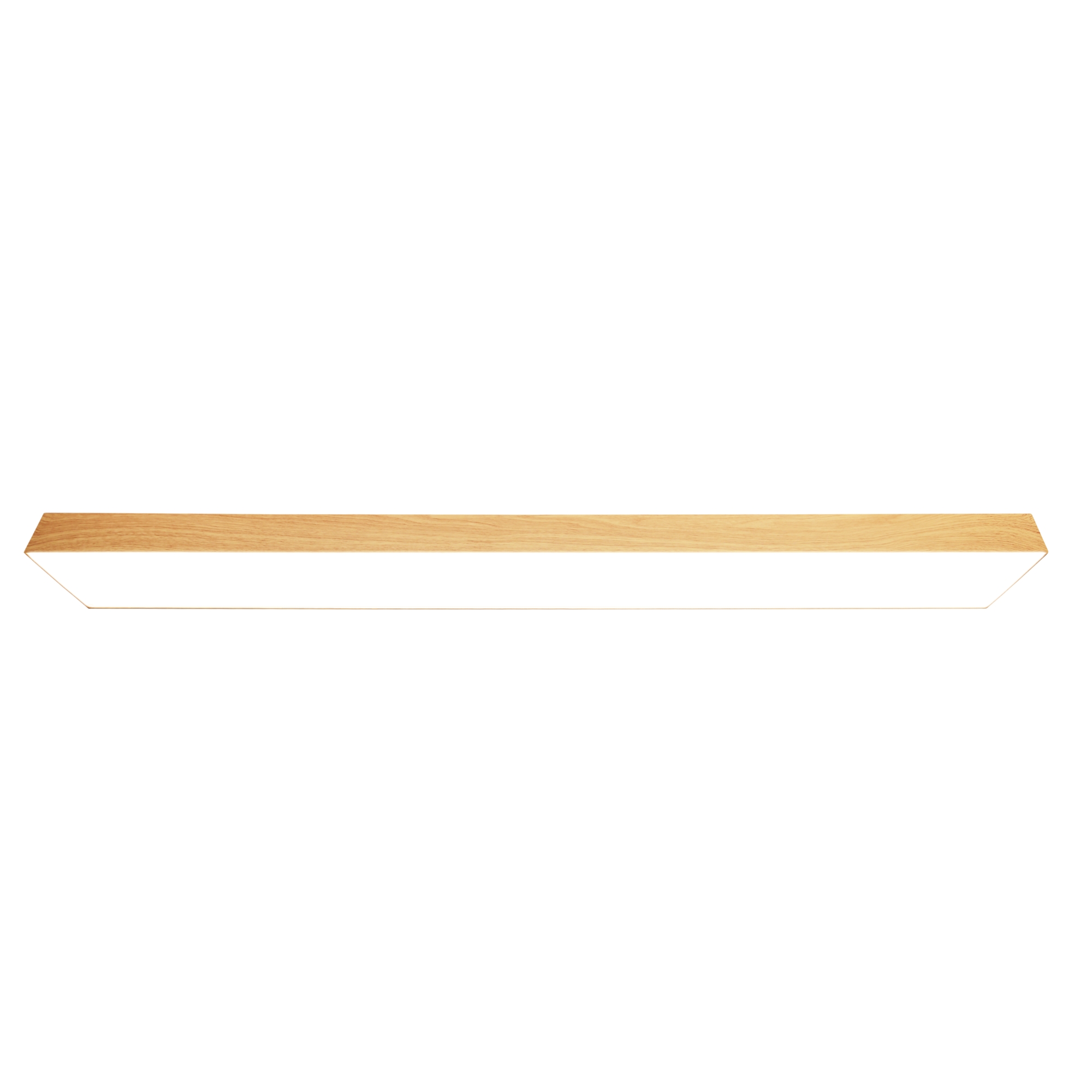 Panneau LED blanc/bois 120×15 cm