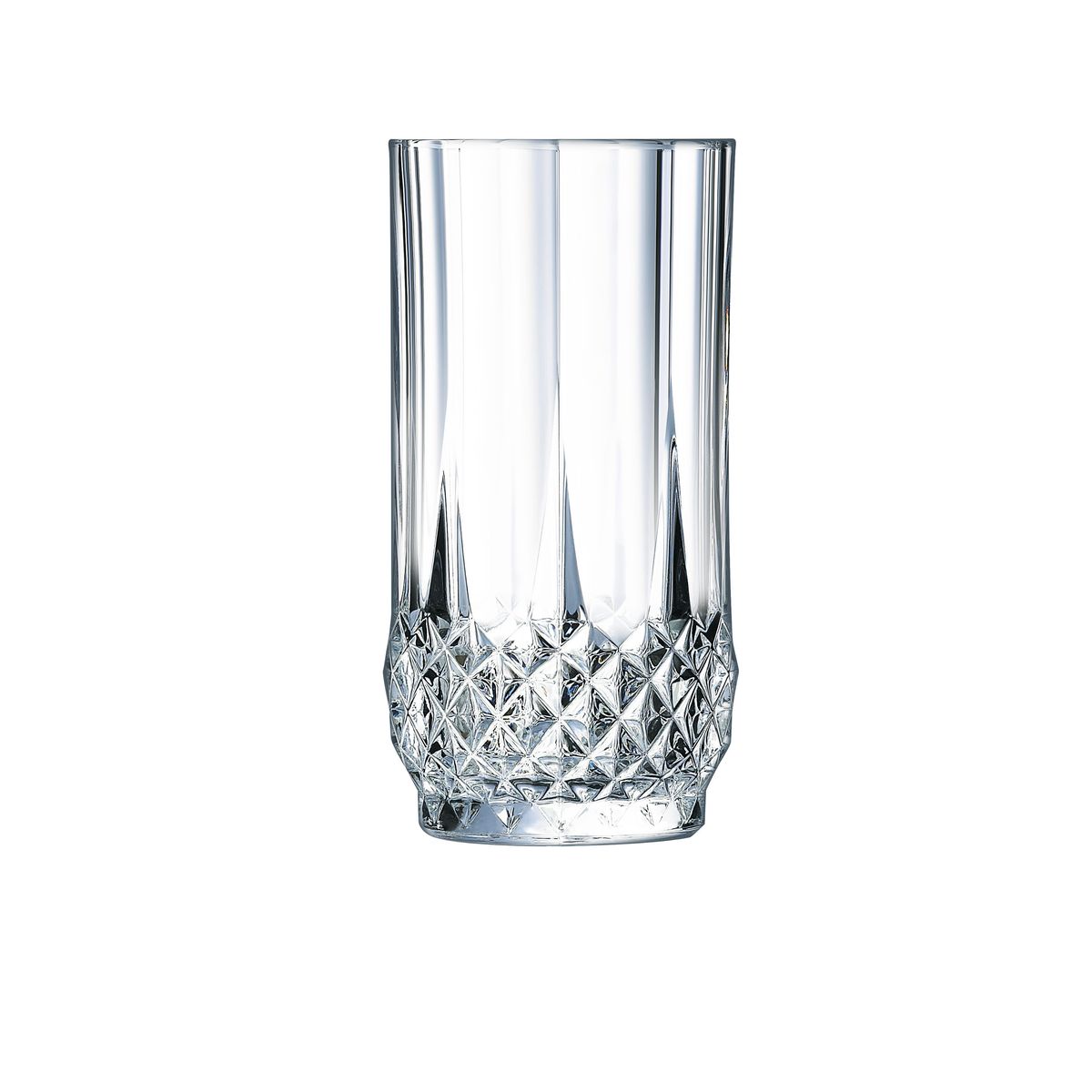 6 verres à eau vintage 28cl longchamp - cristal d'arques - verre ultr