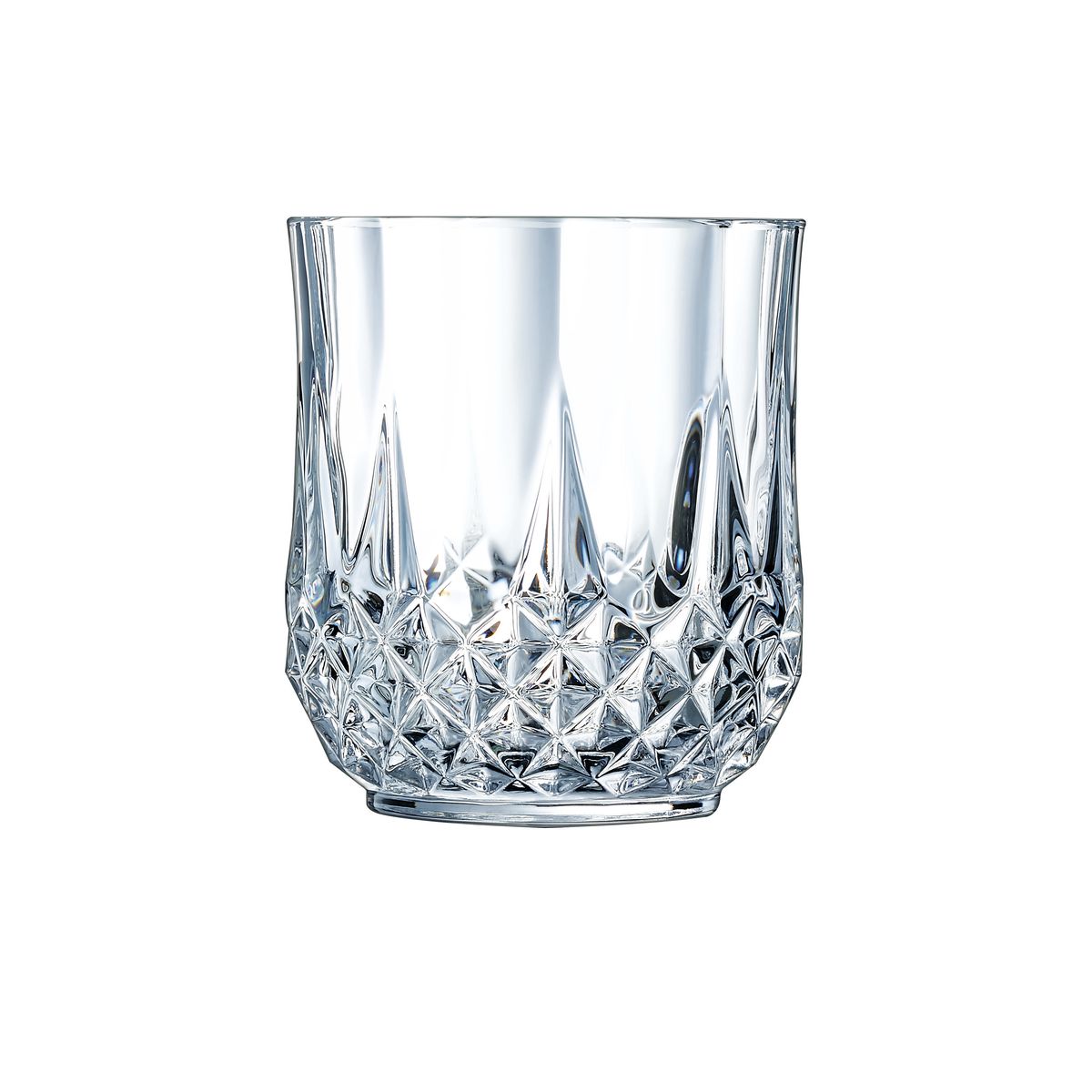 6 verres à eau vintage 32cl longchamp - cristal d'arques - verre ultr