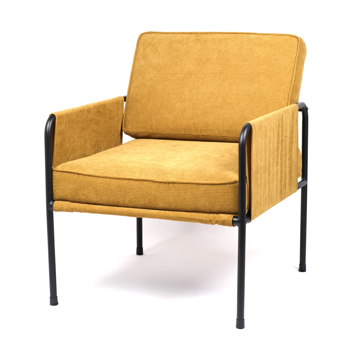 fauteuil en tissu en métal marron