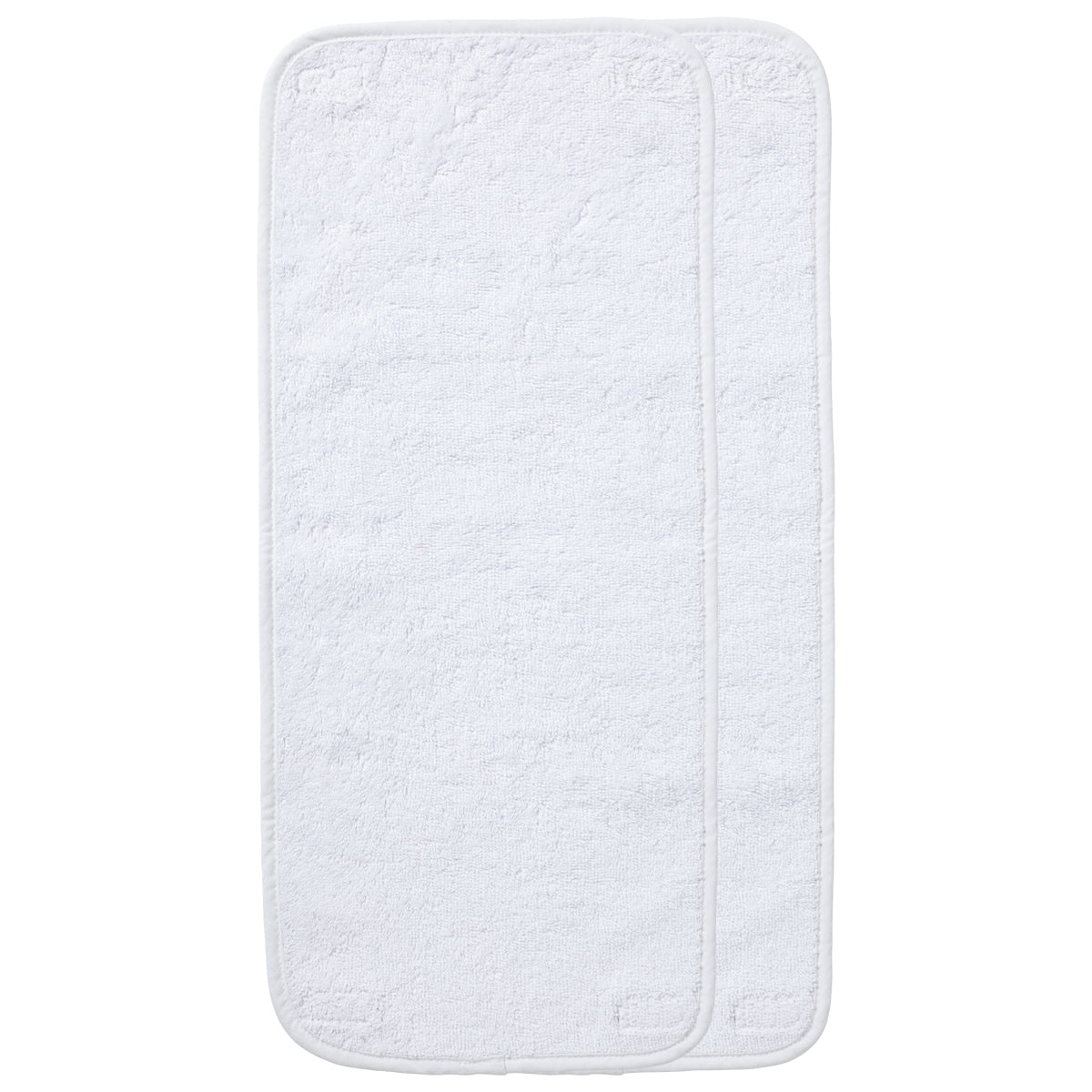 2 serviettes pour matelas à langer bébé blanc en coton 28x60 cm