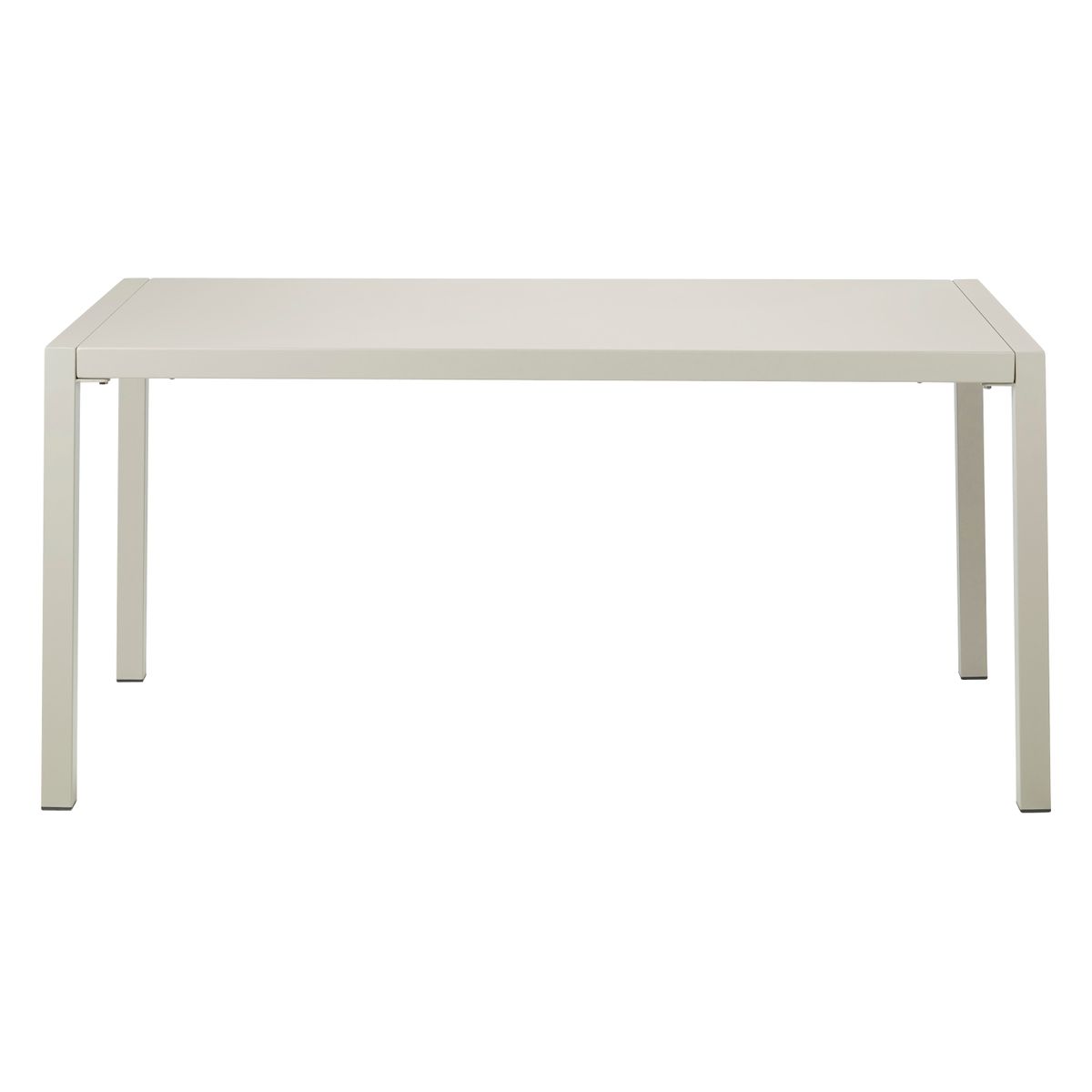 Table de jardin 160cm métal beige