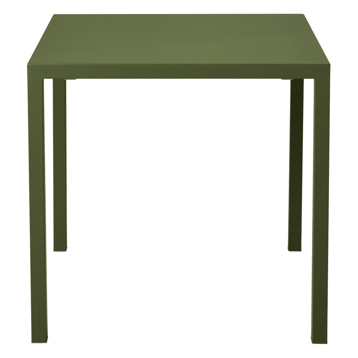 Table de jardin carrée 80cm métal vert foncé