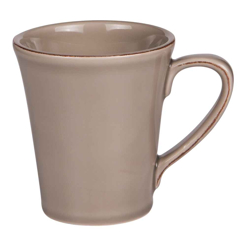 lot de 2 mugs toscane 40 cl  clair  gris en faïence h11.5