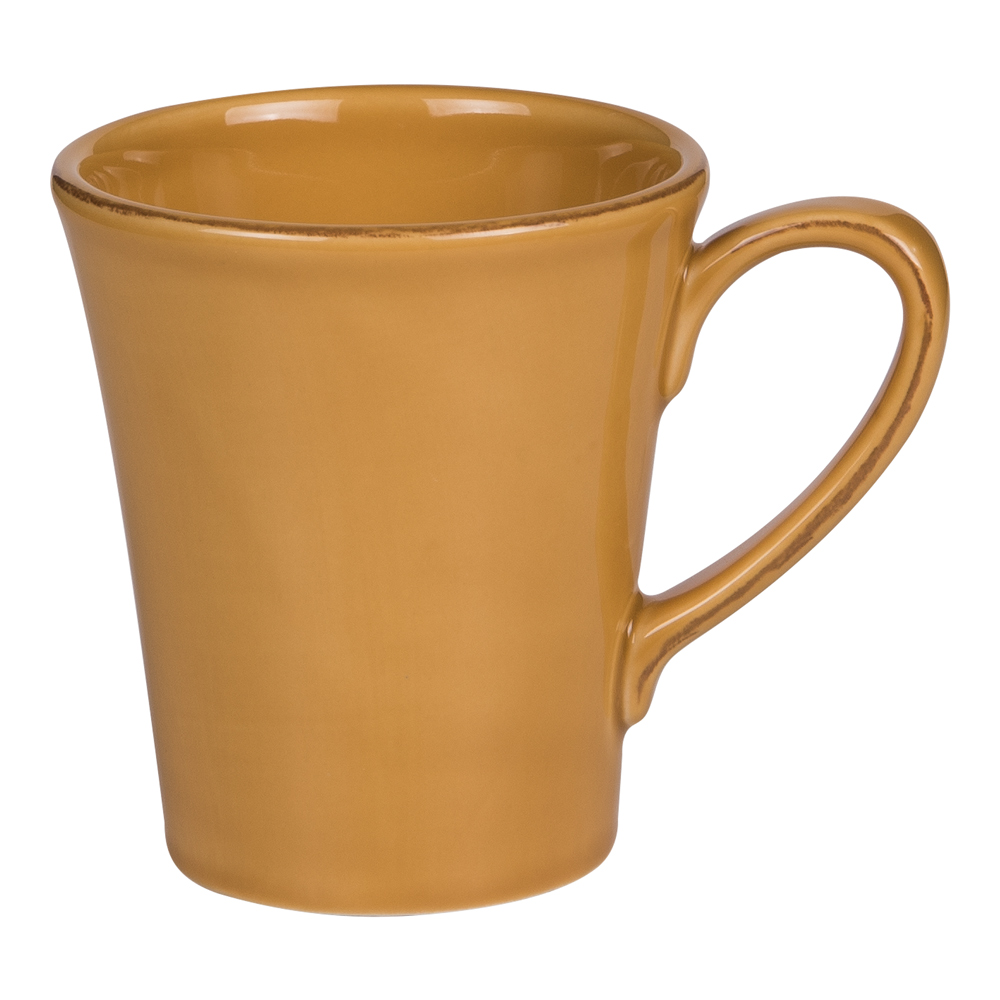 lot de 2 mugs toscane 40 cl safran  jaune en faïence h11.5