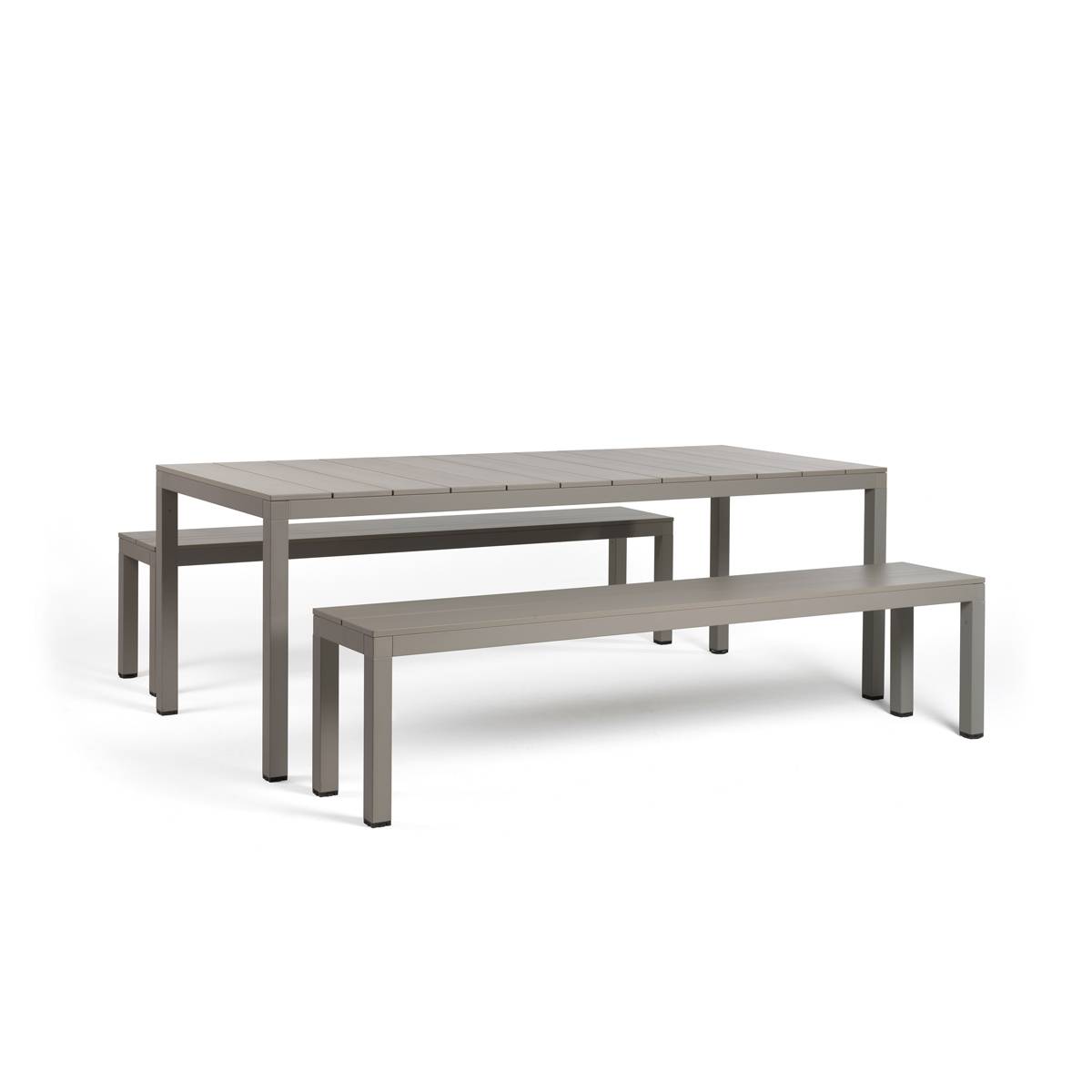 Ensemble de jardin Alu Métal gris