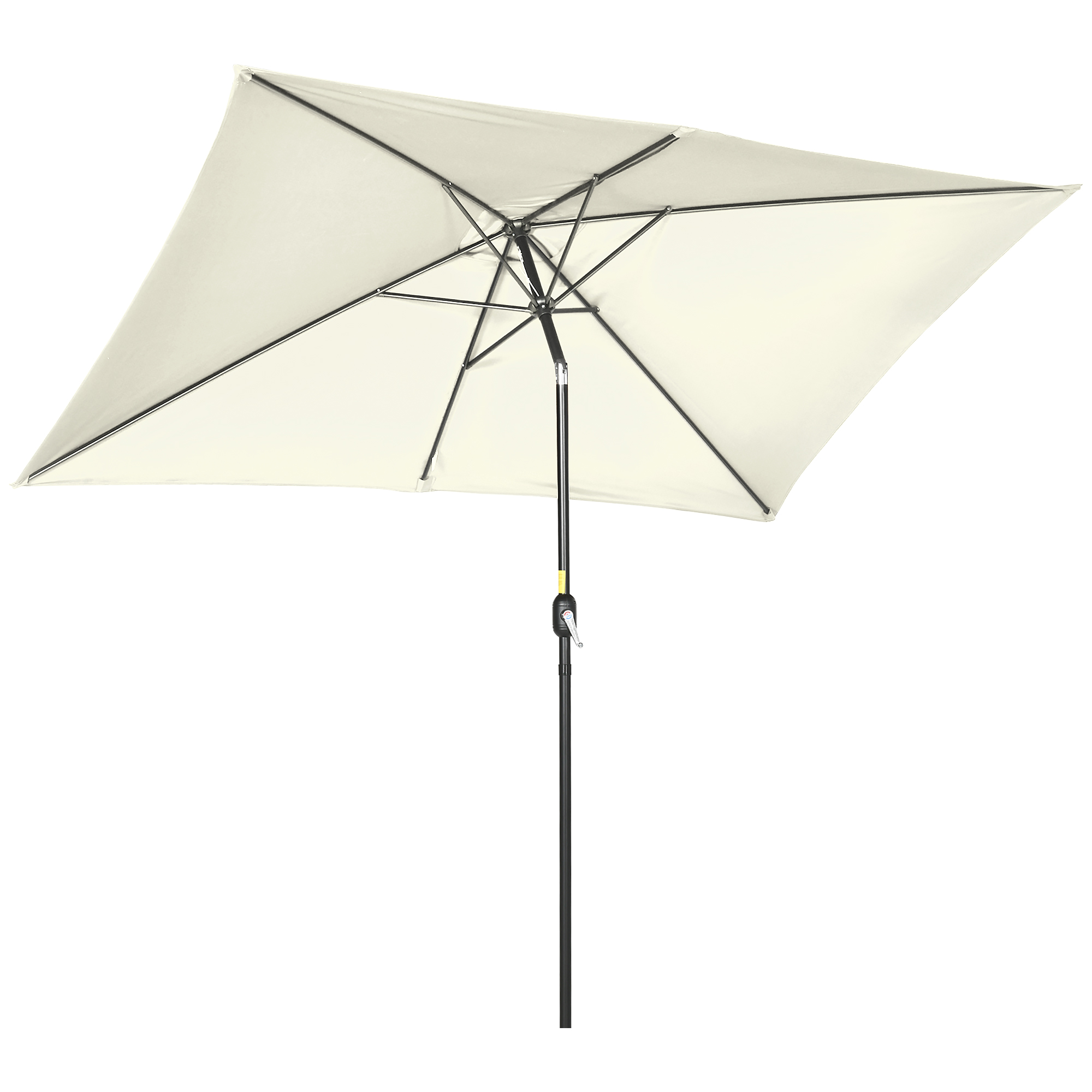 Parasol inclinable rectangulaire dim. 2,95L x 1,95l x 2,4H m crème