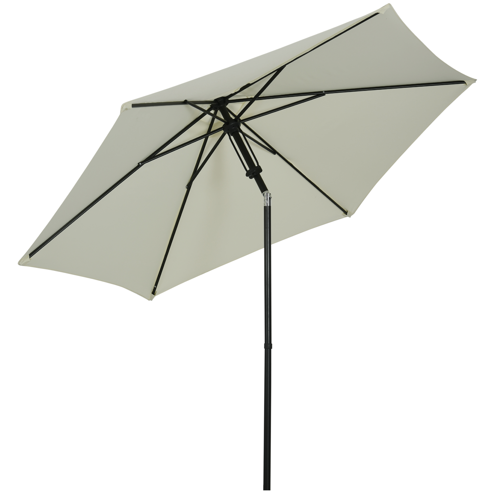 Parasol inclinable octogonal Ø 2,65 m gris clair