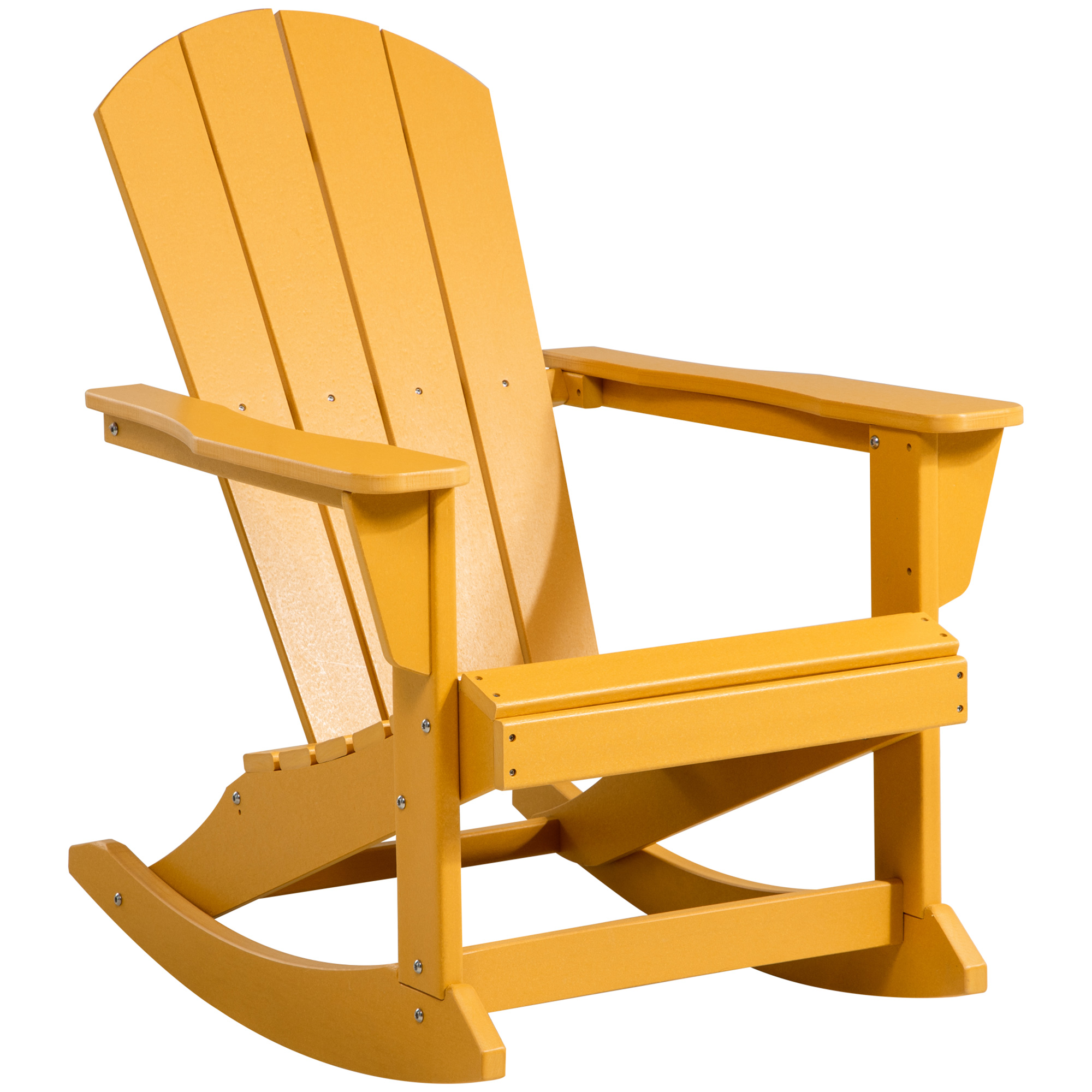 fauteuil de jardin adirondack à bascule hdpe orange