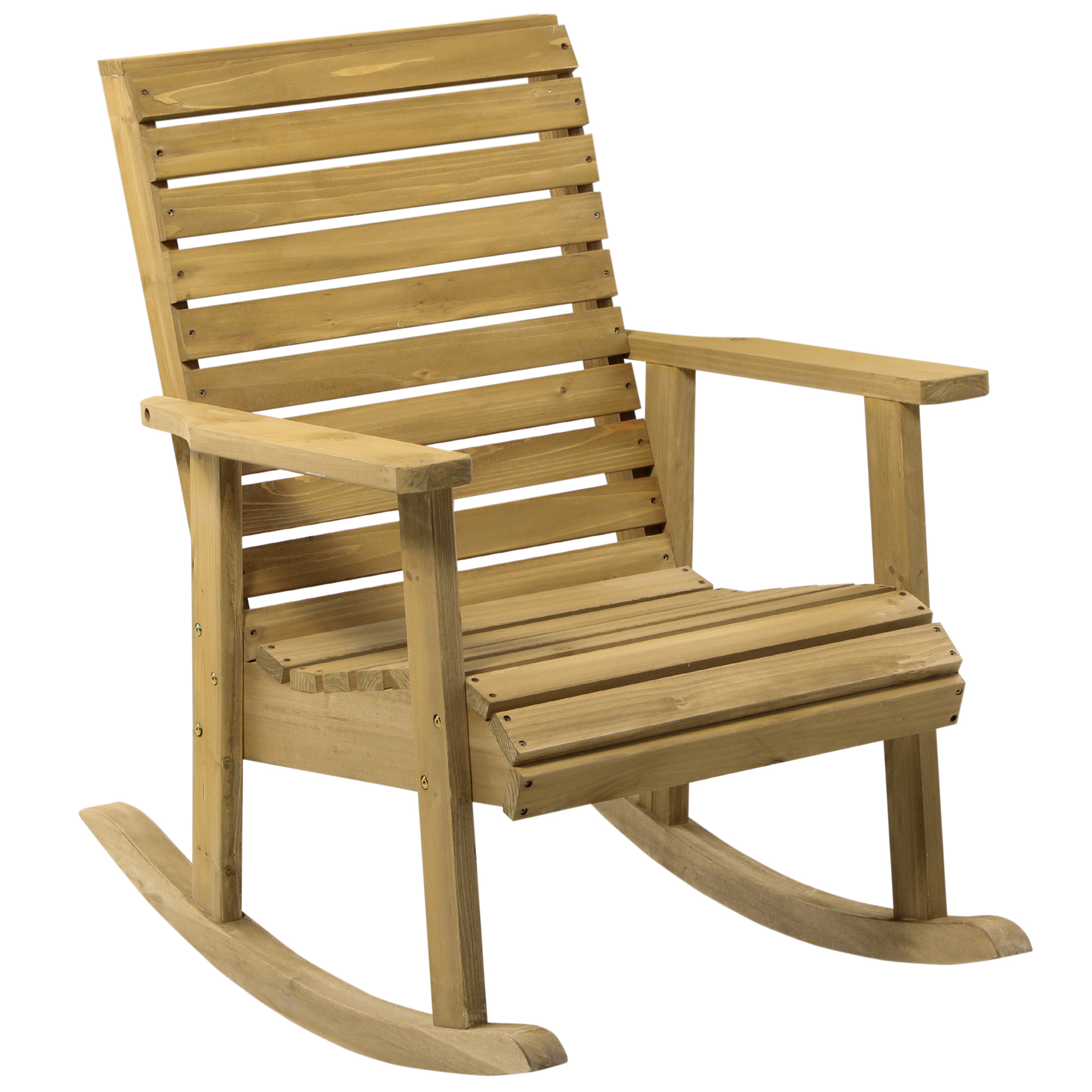 fauteuil de jardin à bascule style néo-rétro bois sapin autoclave