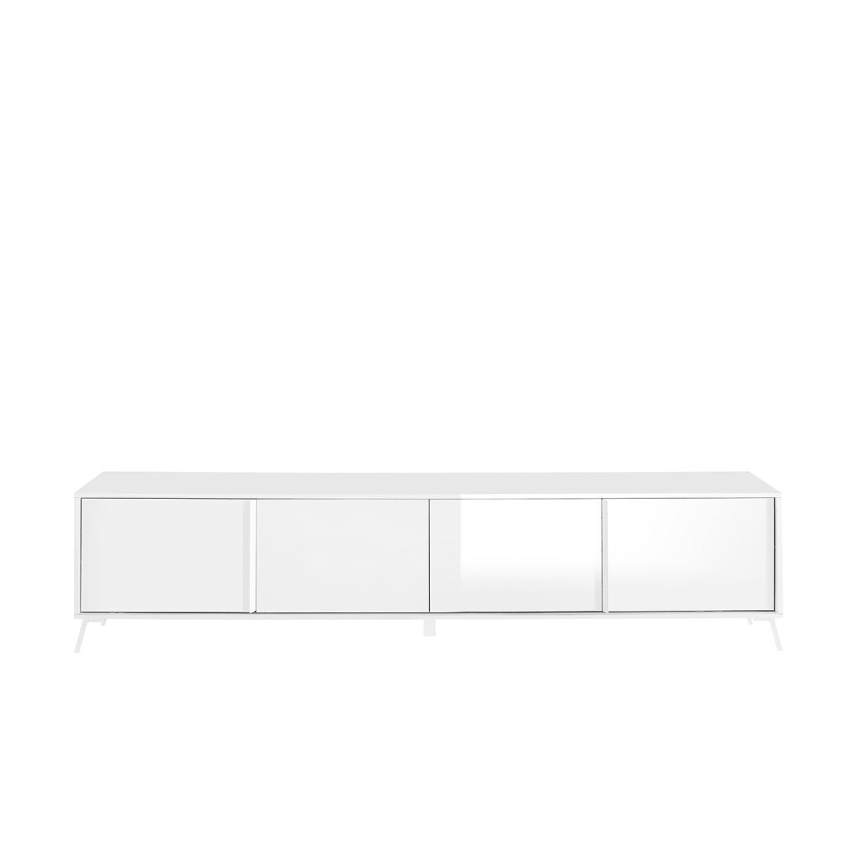Meuble TV 4 portes – L205 cm – Blanc