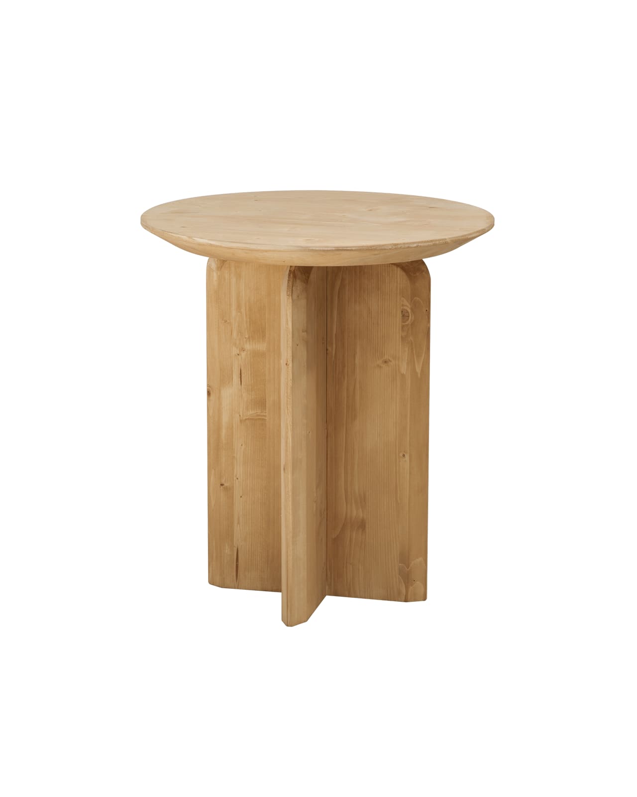 Table d&rsquo;appoint en bois de sapin marron 50x45cm
