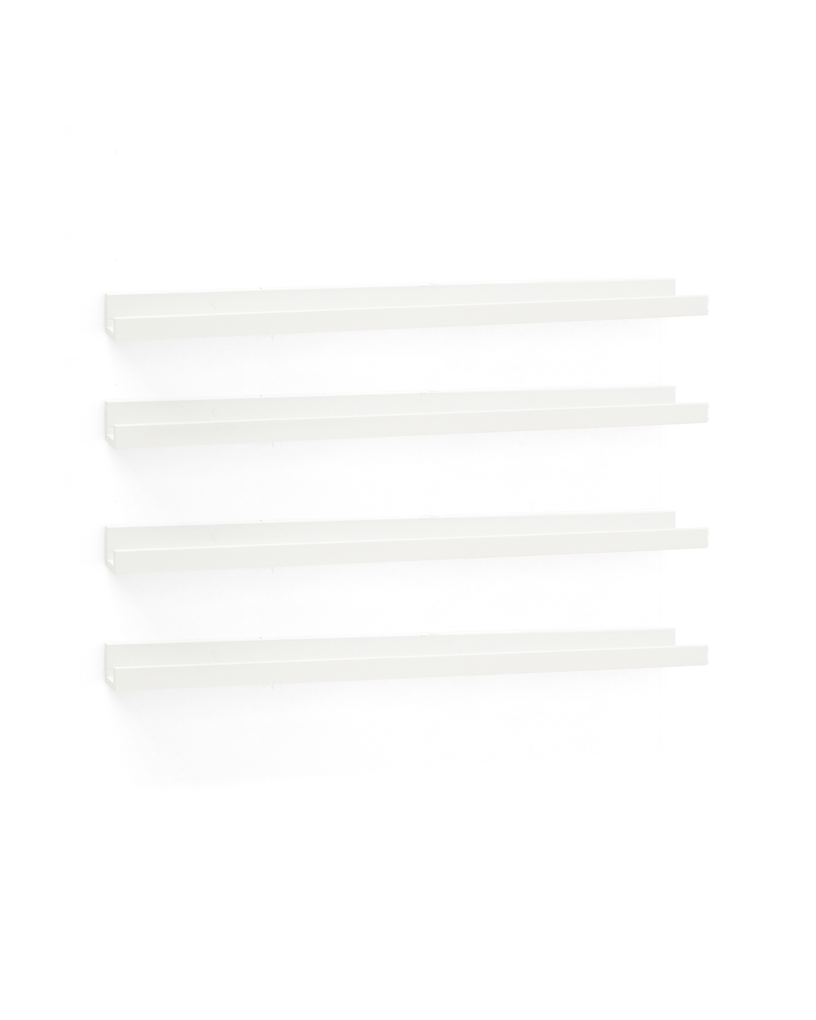 Pack 4 étagères flottantes en bois de pin blanc 50x7cm
