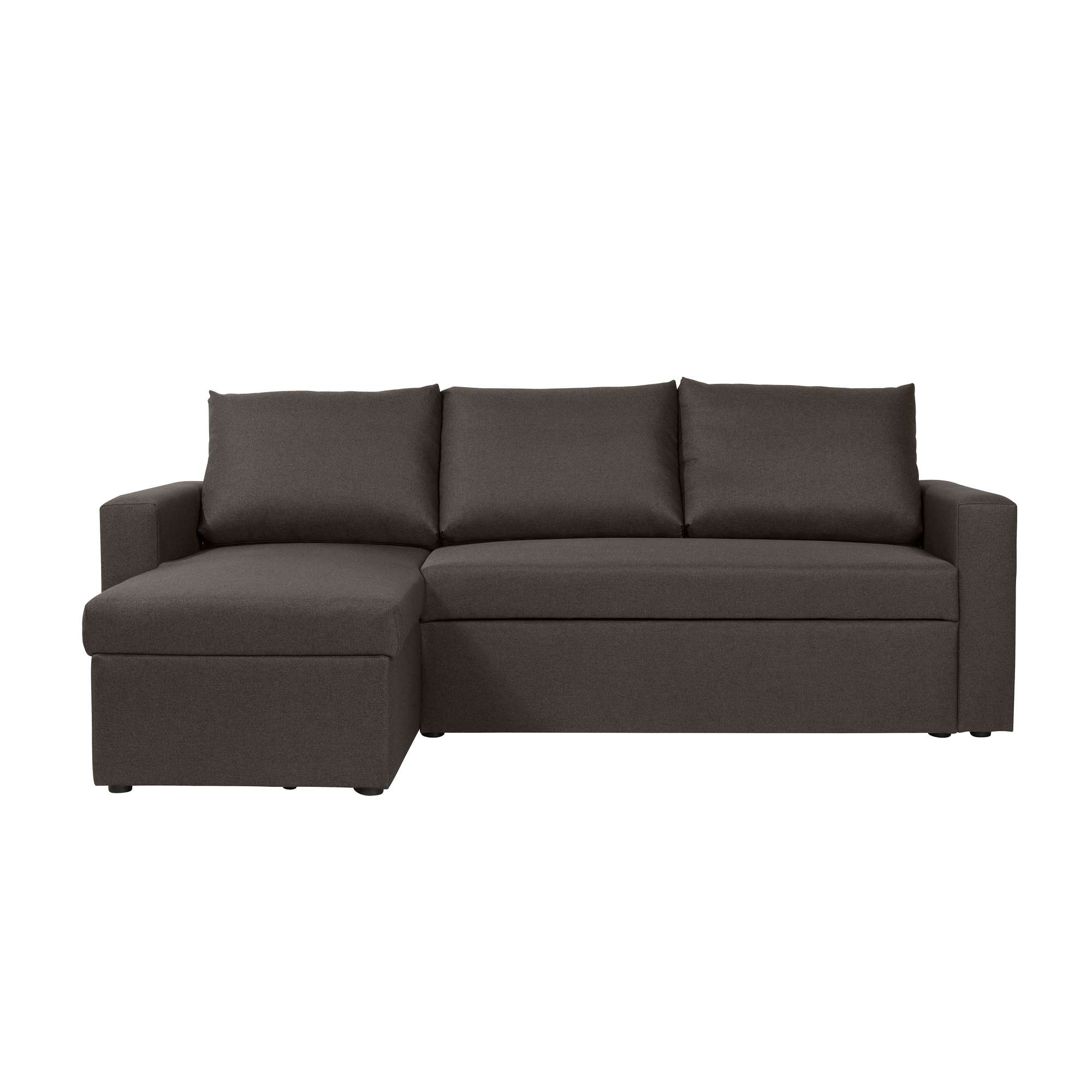 Canapé d'angle 4 places Marron Tissu Moderne Confort Promotion