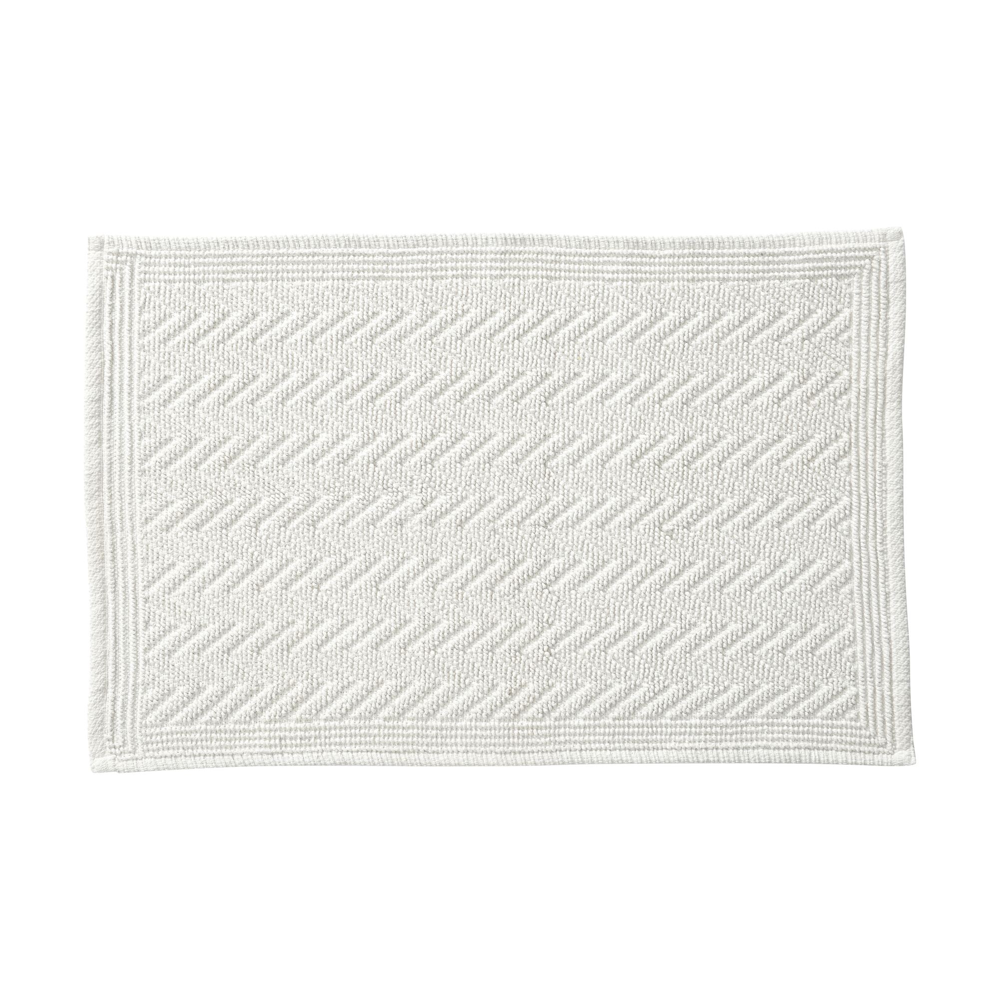 tapis de bain 50x80 blanc cassé en coton