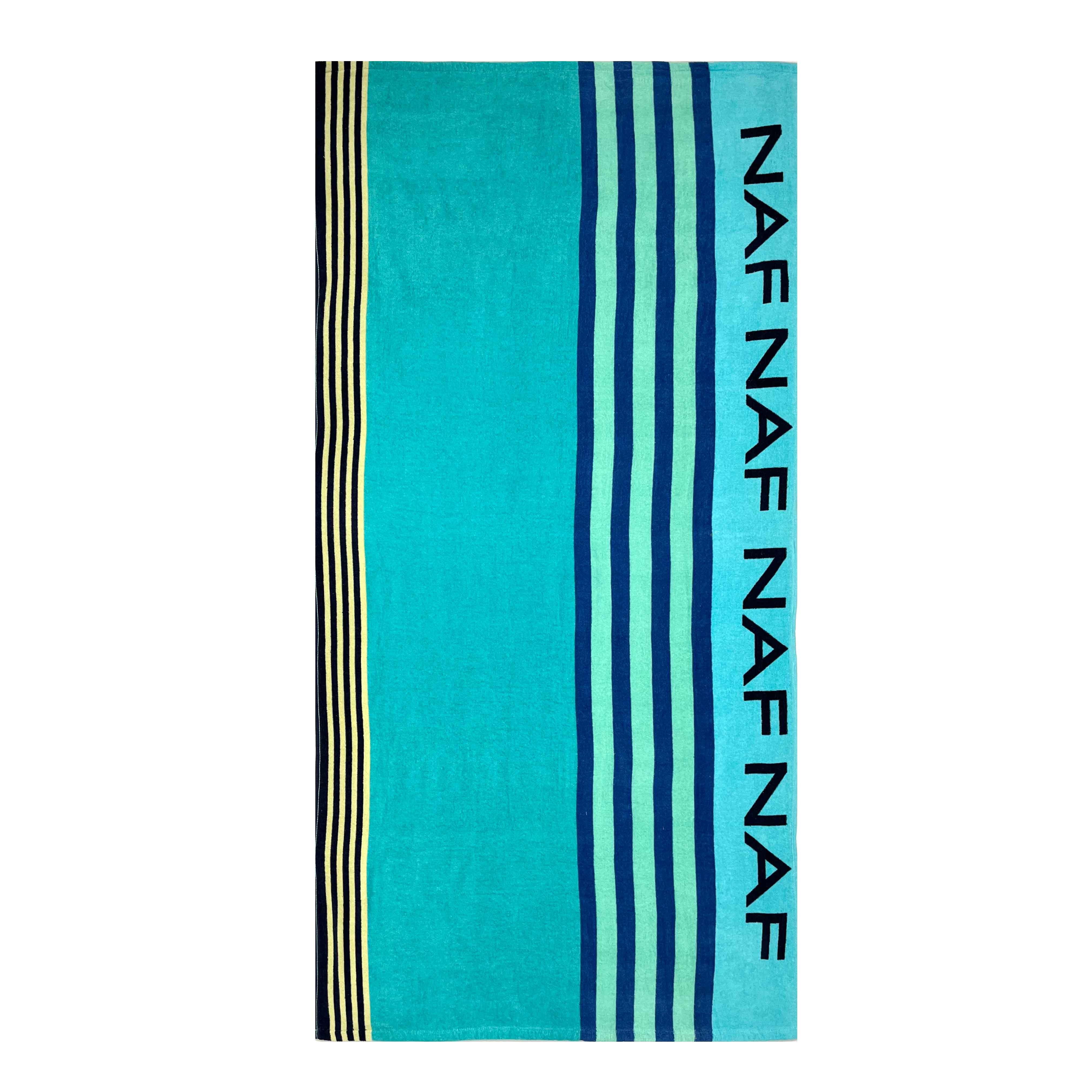 serviette de plage 80x160 cm bleu