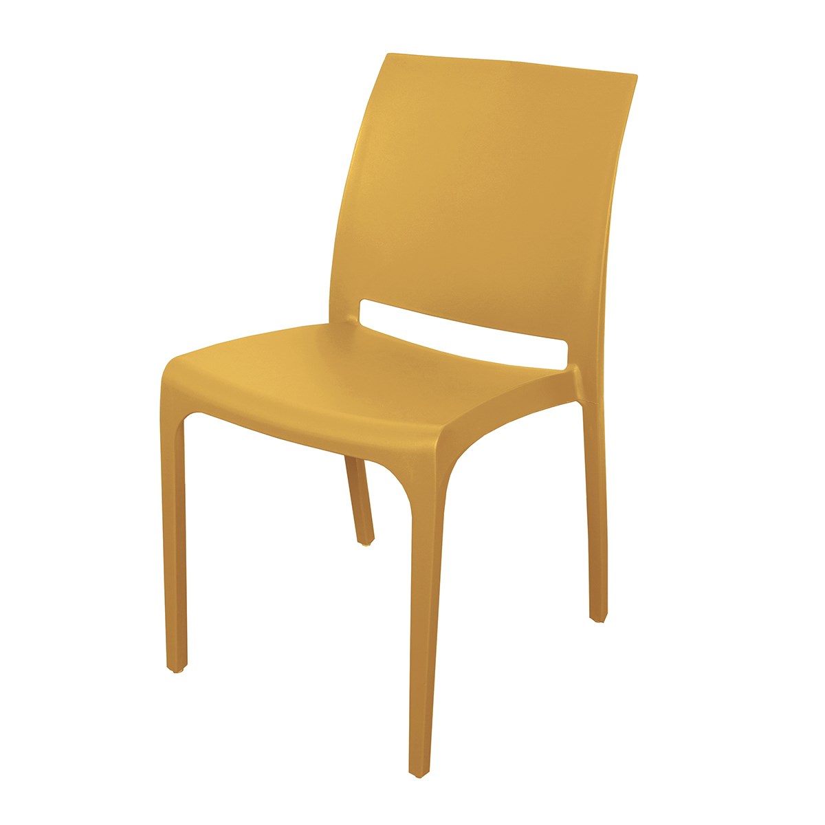chaise de jardin en polypropylène jaune