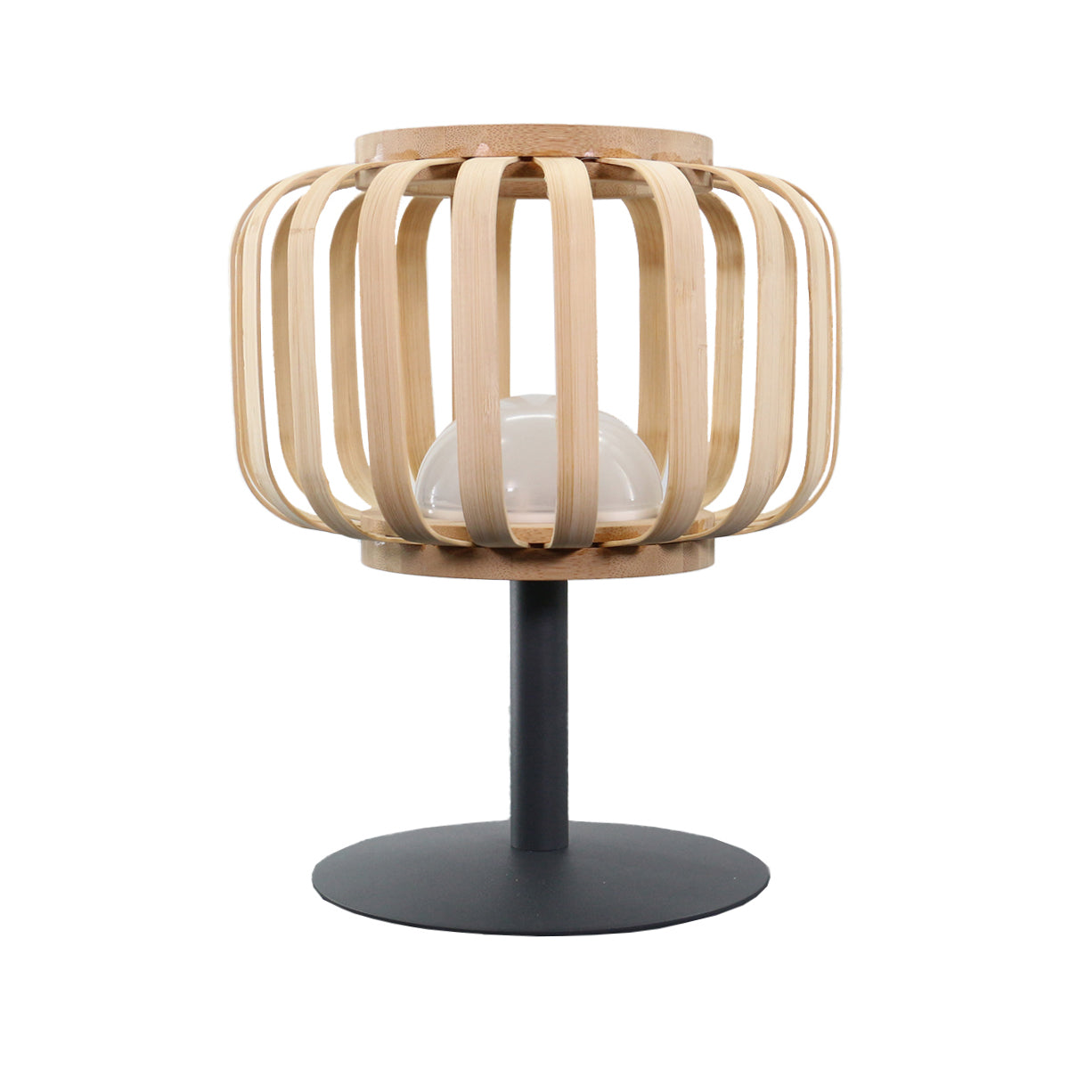 Lampe de table sans fil bambou Beige H25cm