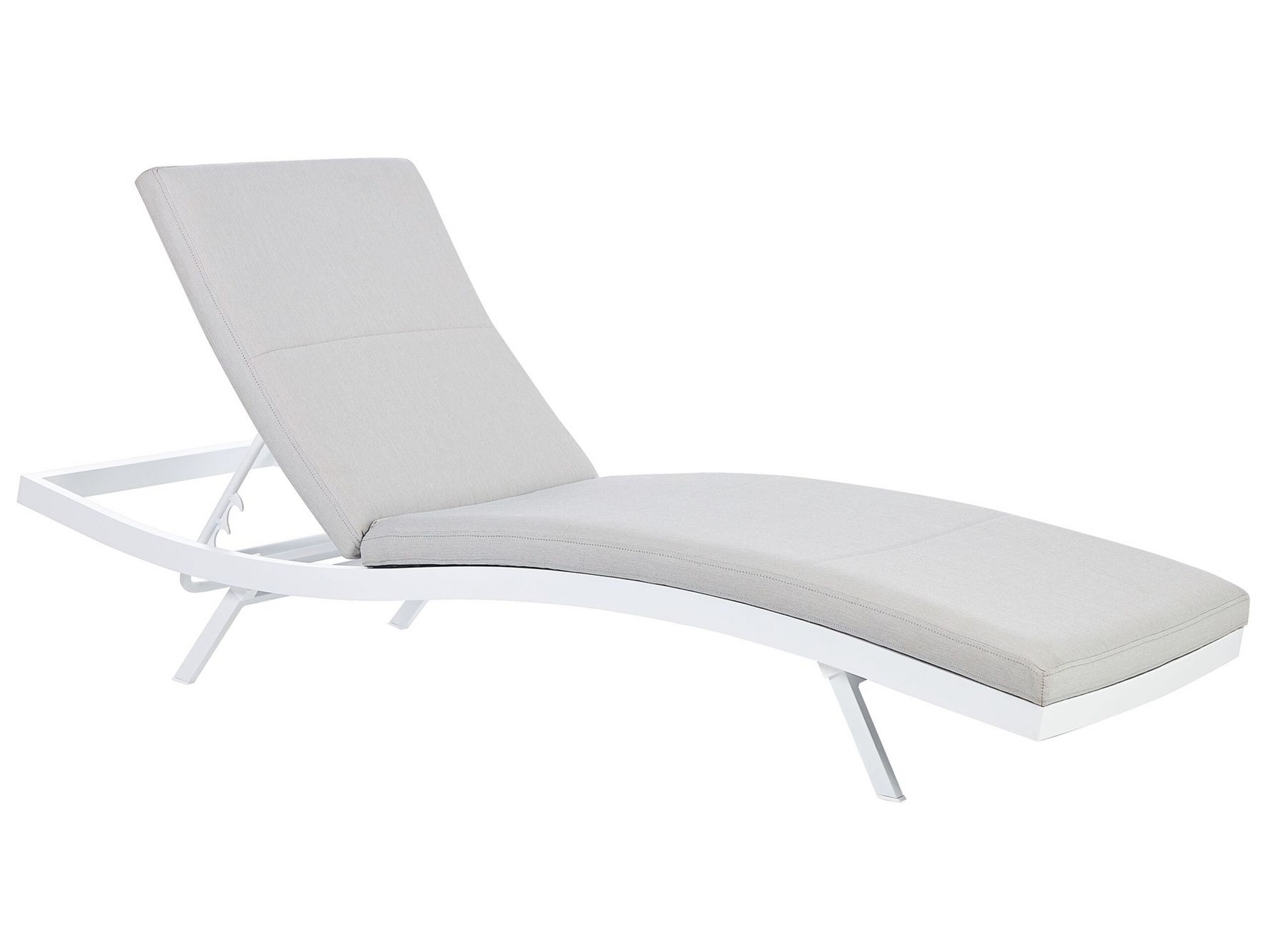 Chaise longue Métal Gris clair