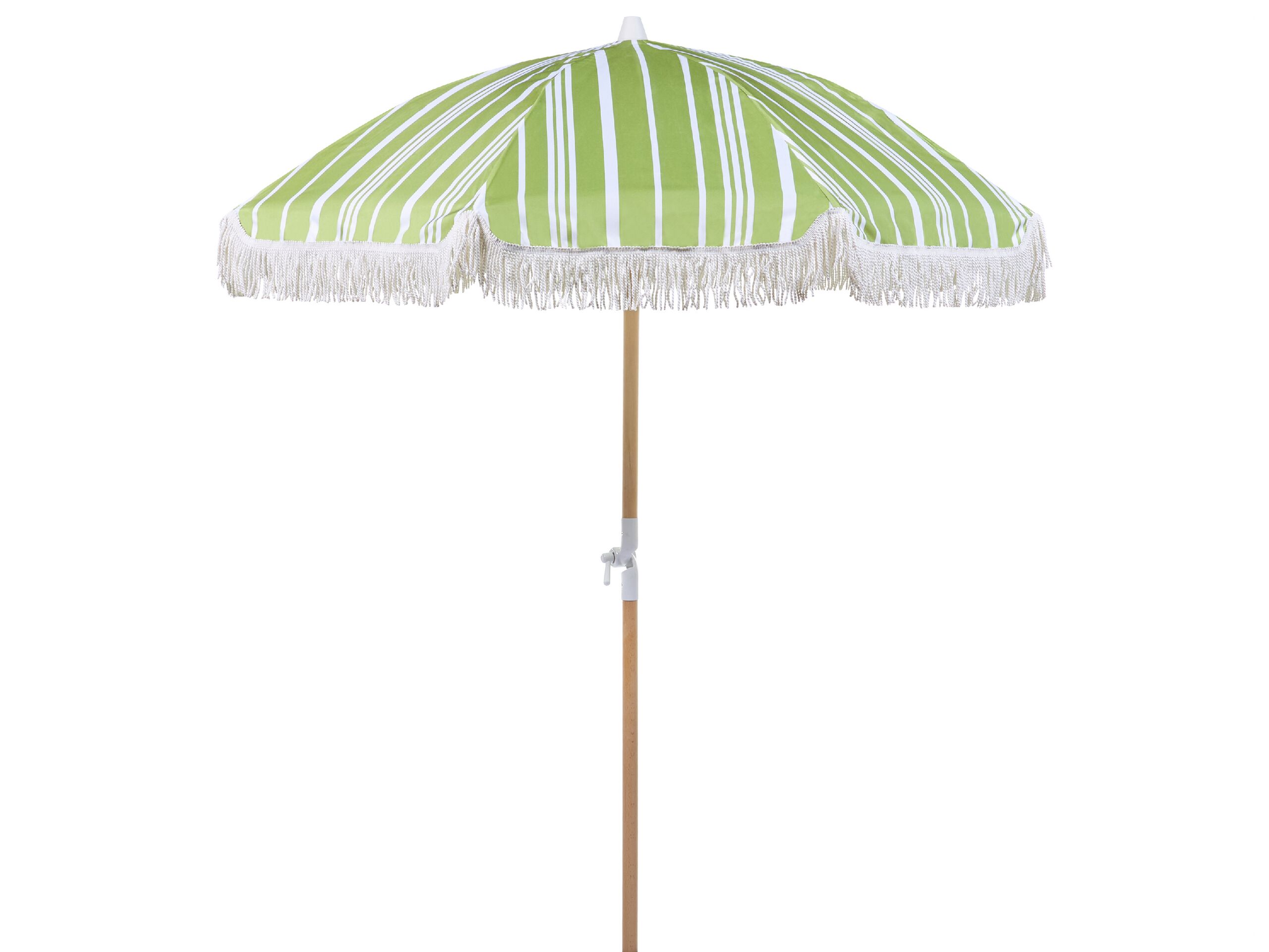 Parasol de jardin ⌀ 150 cm vert et blanc