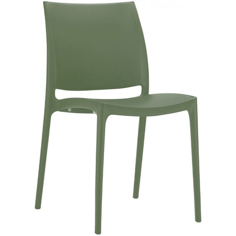 chaise empilable pour extérieur olive