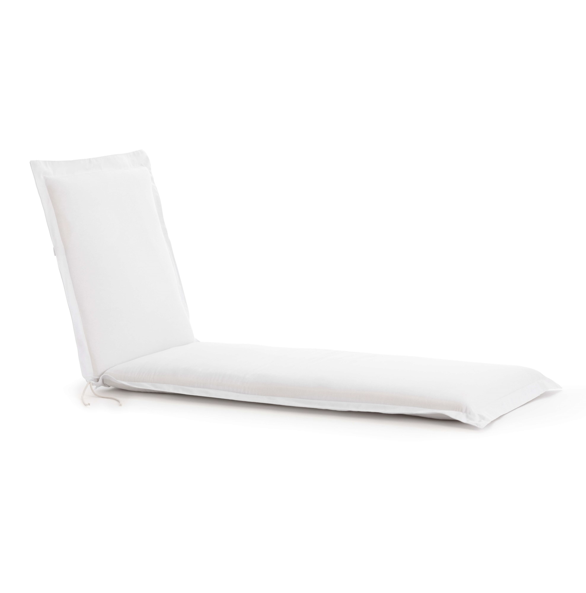 Coussin pour transat uni blanc 176x53x7