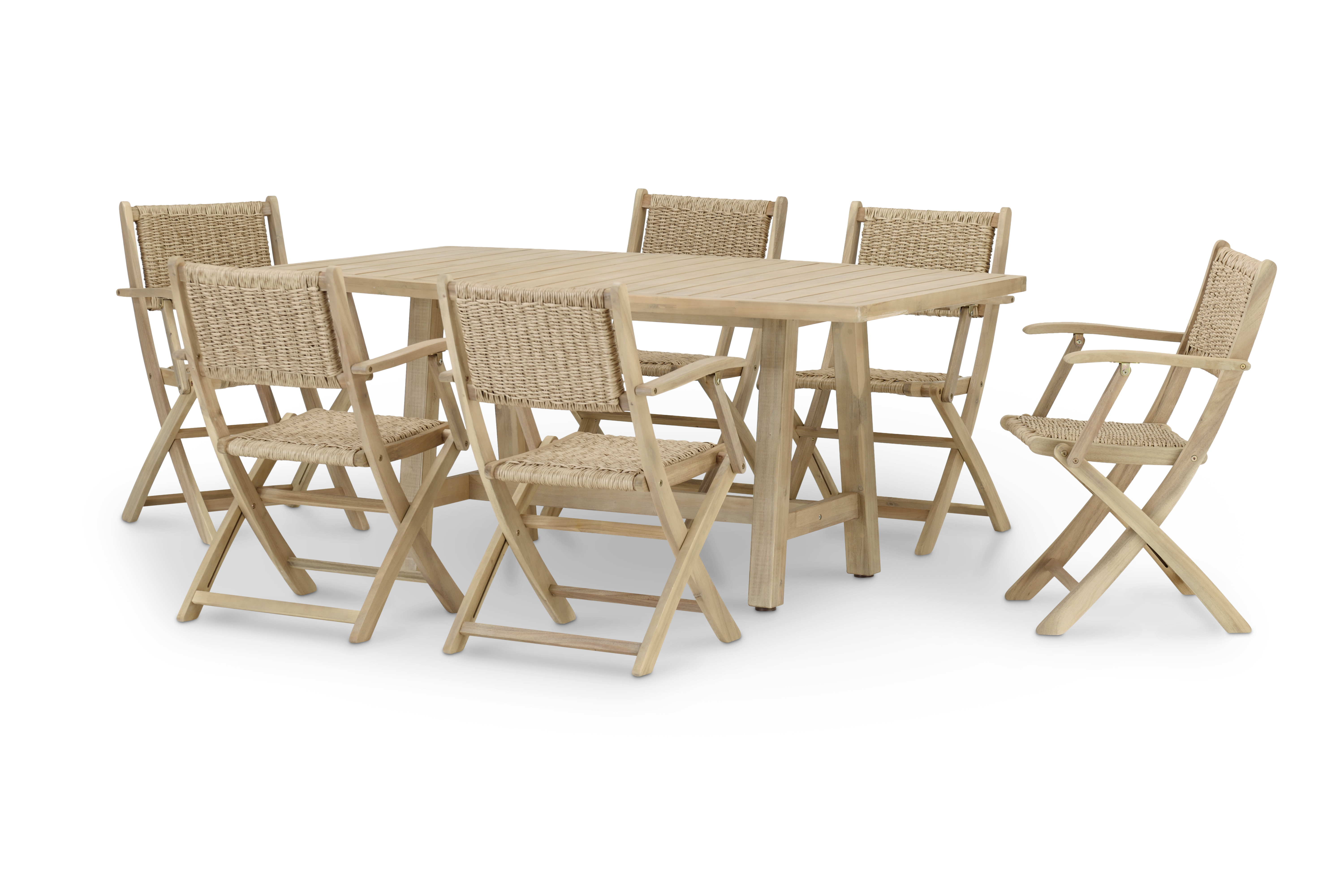 Set table 170x90 et 6 chaises enea