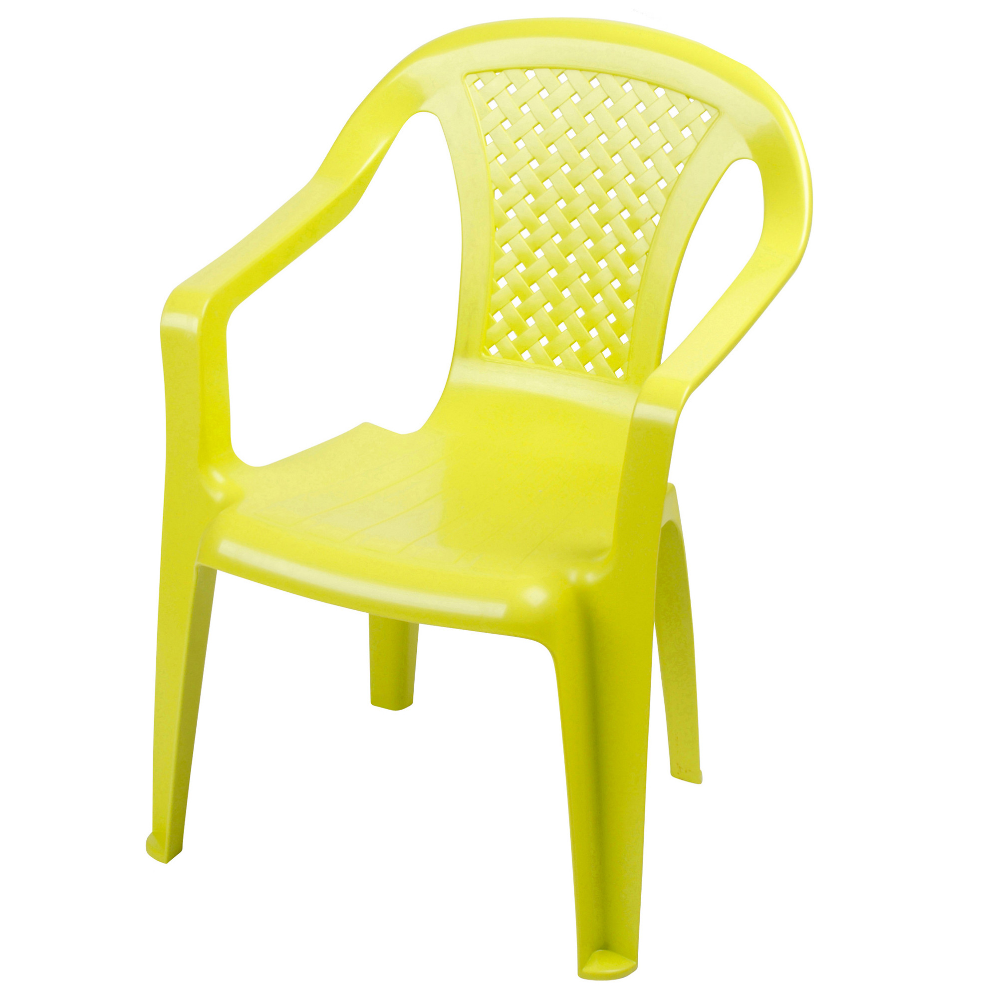 chaise de jardin pour enfant plastique vert empilable