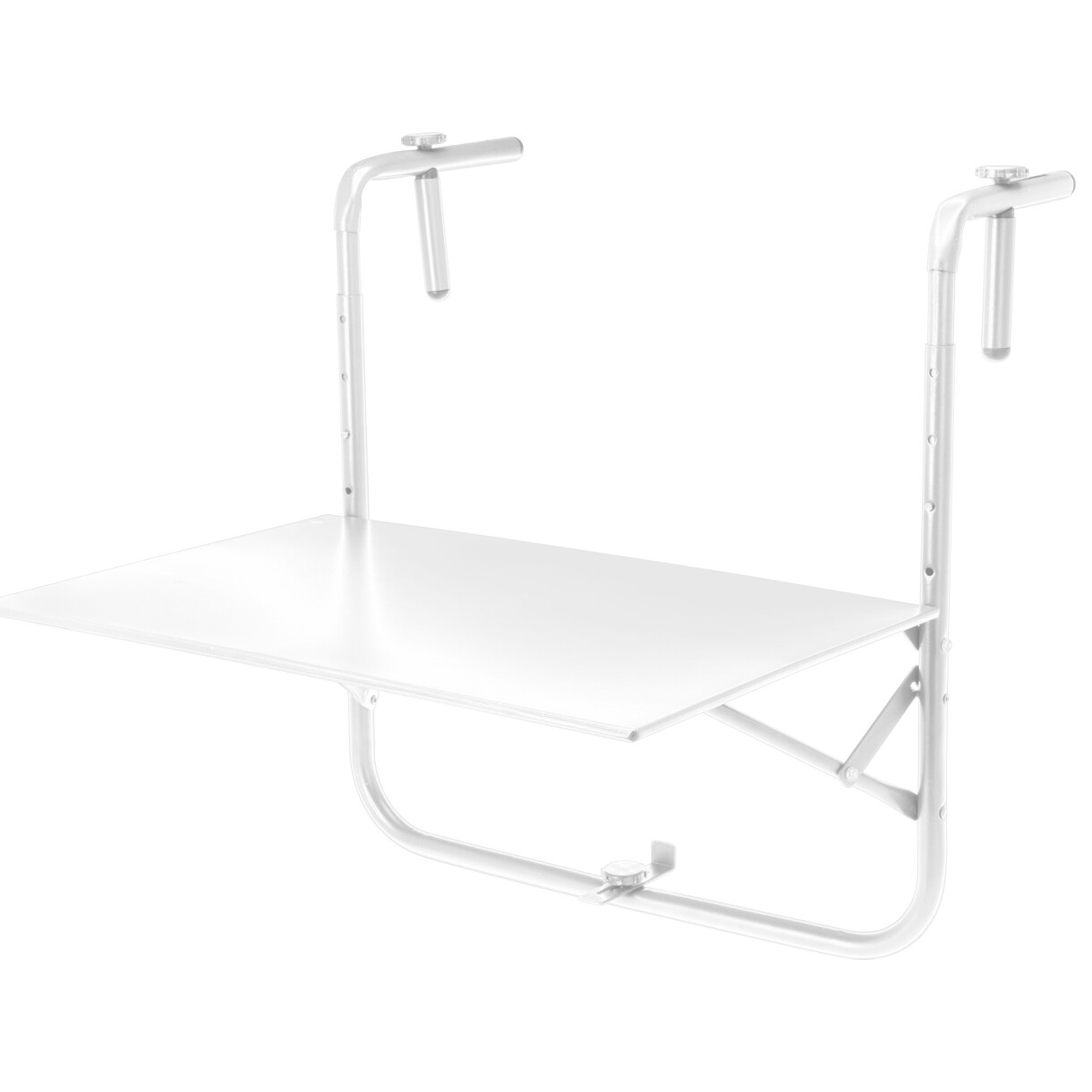 table de balcon en métal blanc 63x43cm