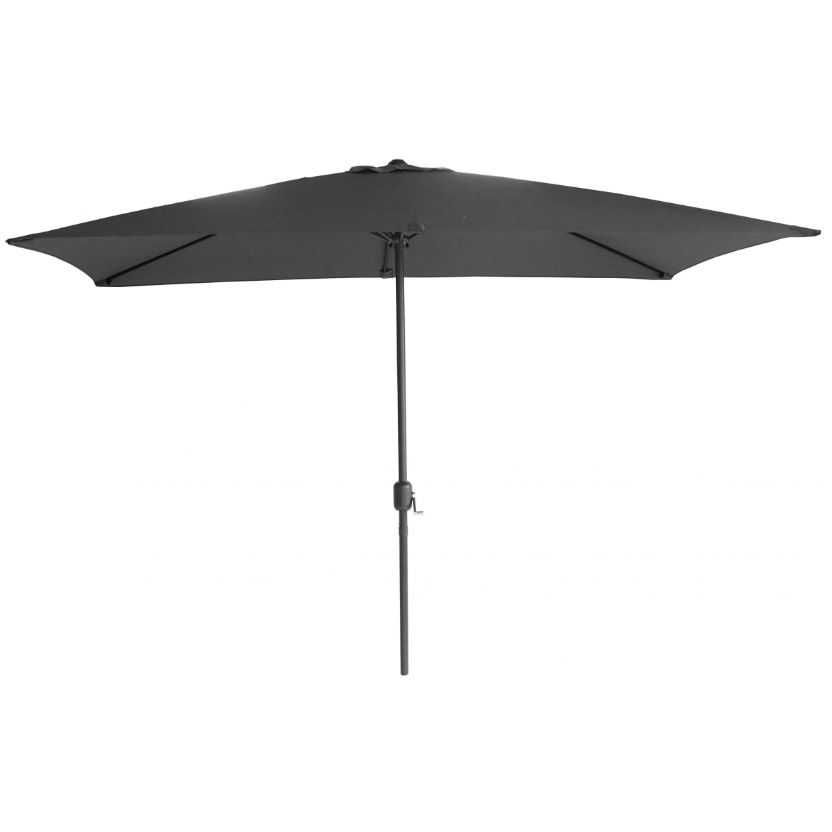 Parasol rectangulaire gris foncé 2X3M acier