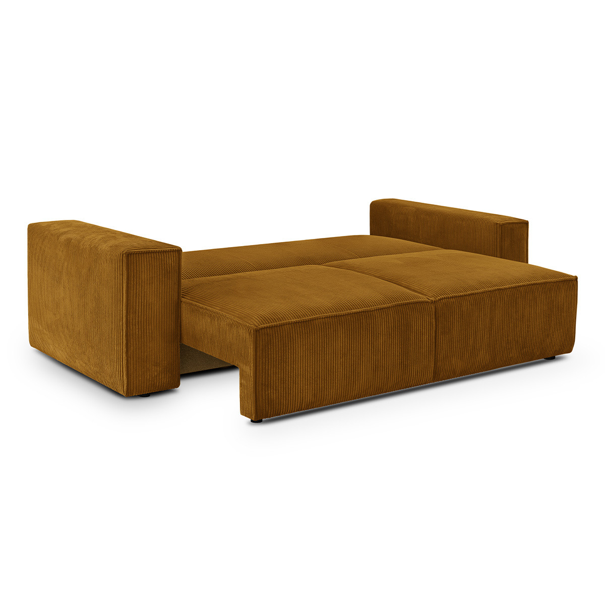 harper - Canapé convertible velours côtelé Jaune - Vue supplémentaire 2