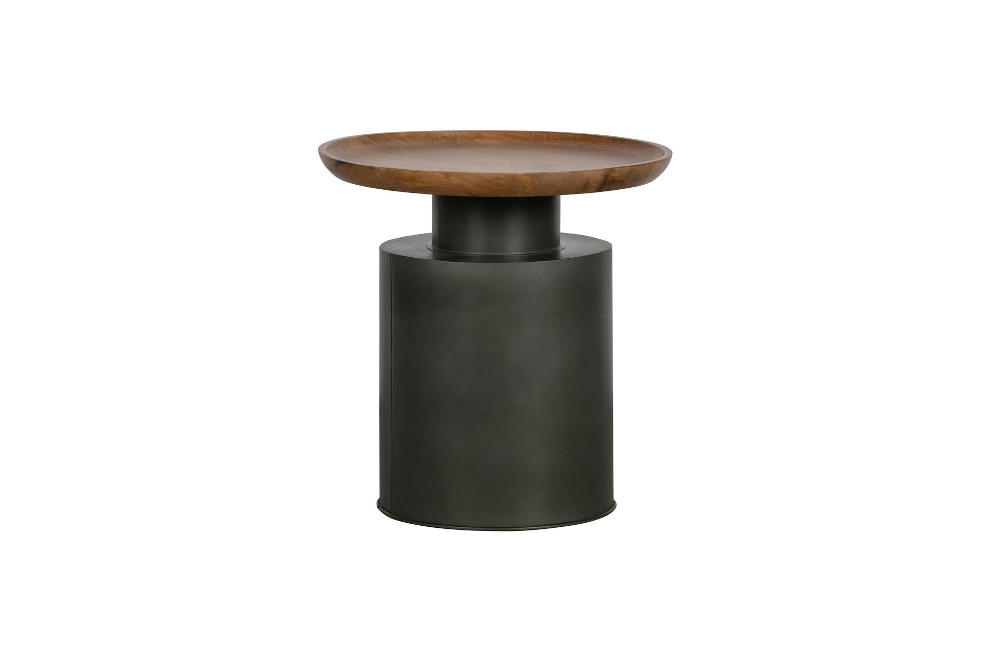 table basse en bois et métal noir