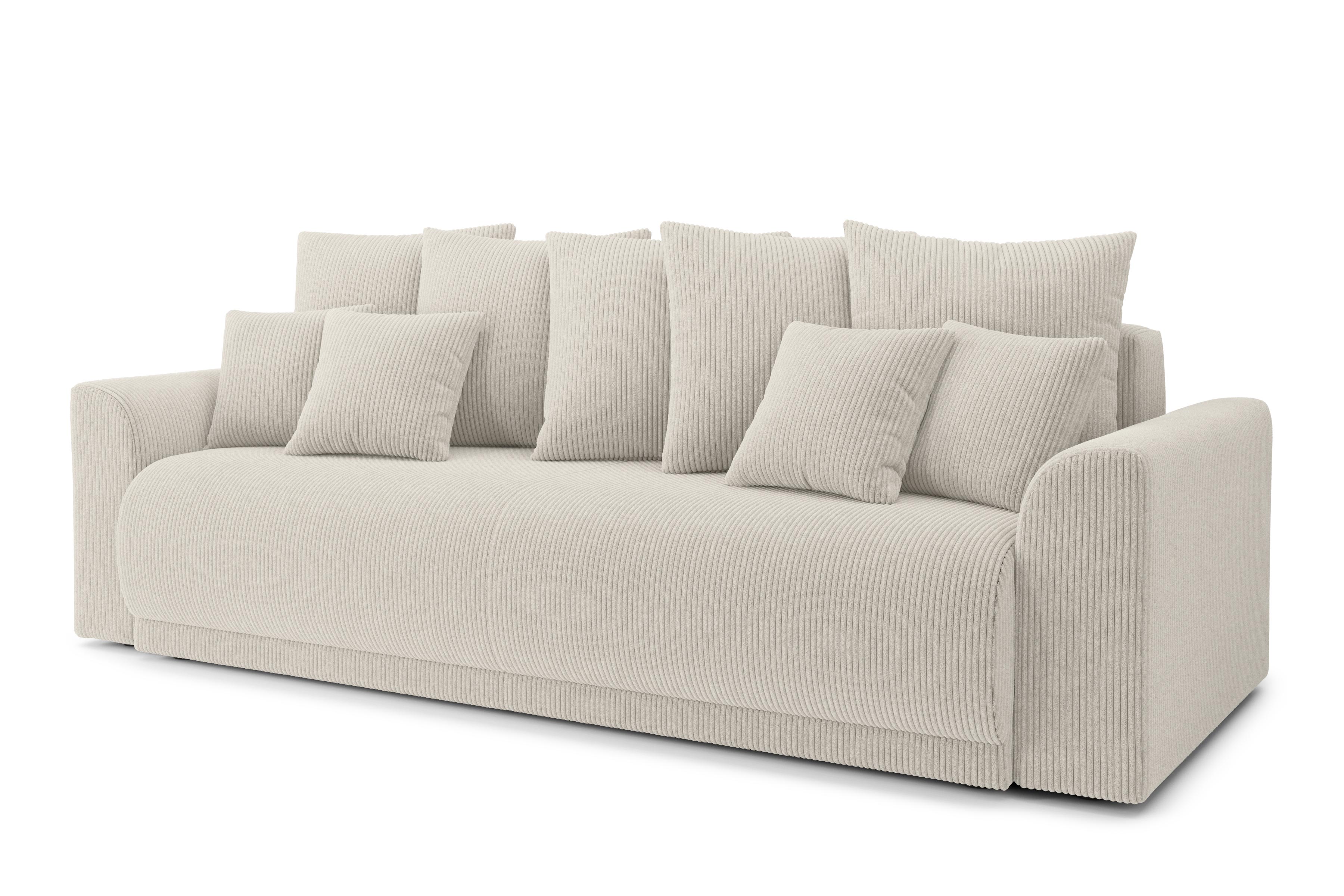 nova - Canapé convertible velours côtelé Beige - Vue supplémentaire 2