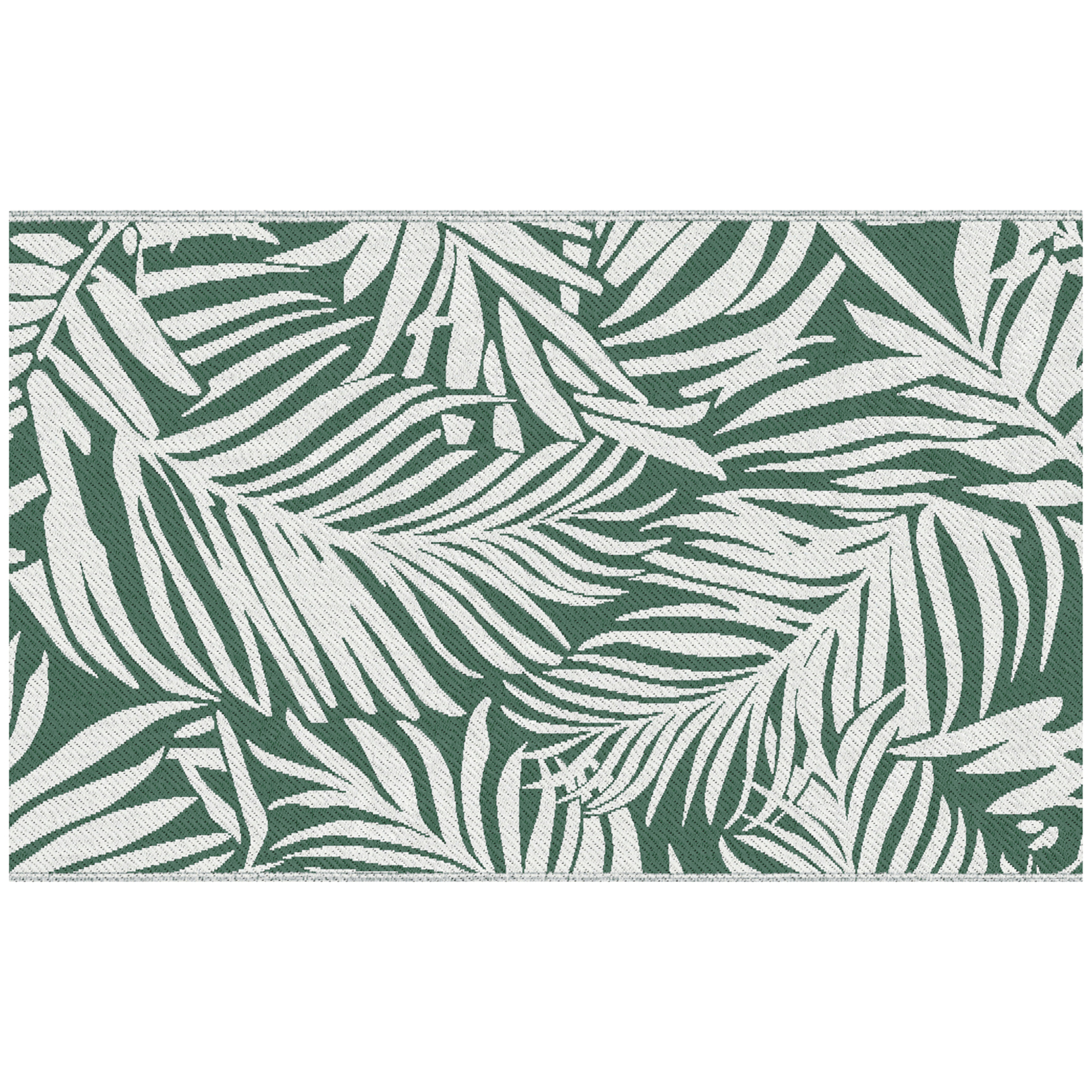 Tapis extérieur motif feuilles réversible - dim. 2,43L x 1,52l m