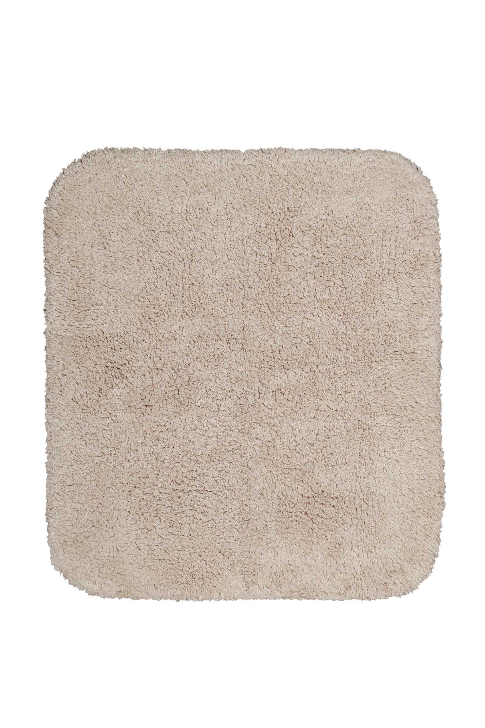tapis de bain doux beige sable coton 55x65