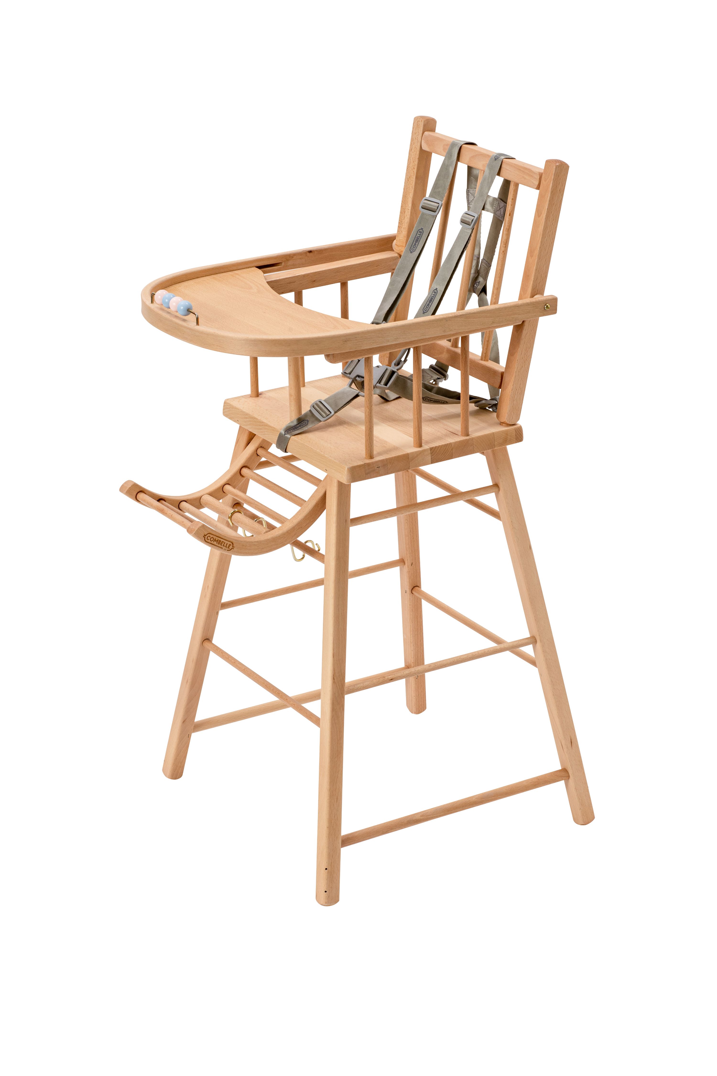Chaise haute traditionnelle fixe Vernis Naturel