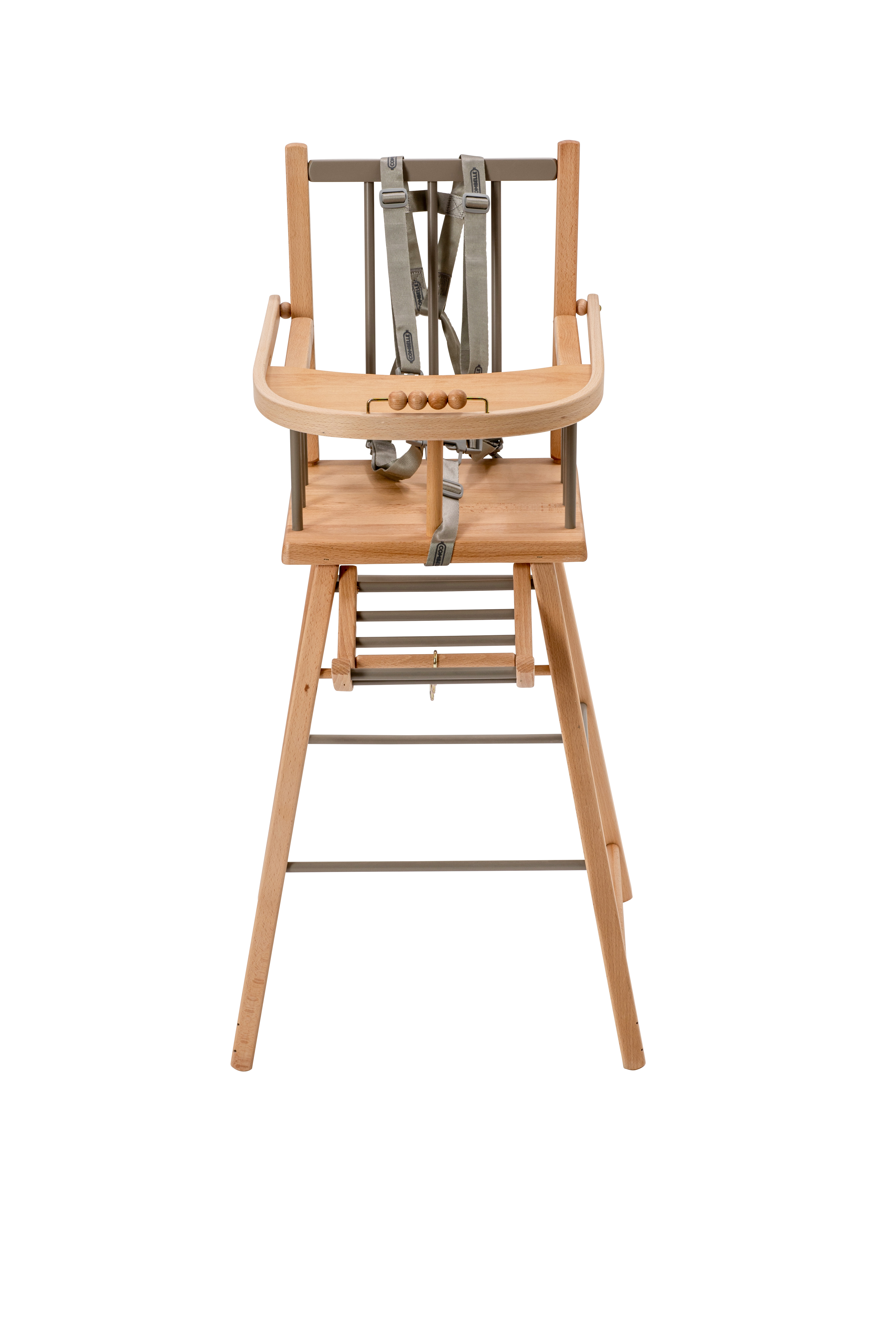 Chaise haute traditionnelle fixe Hybride Gris