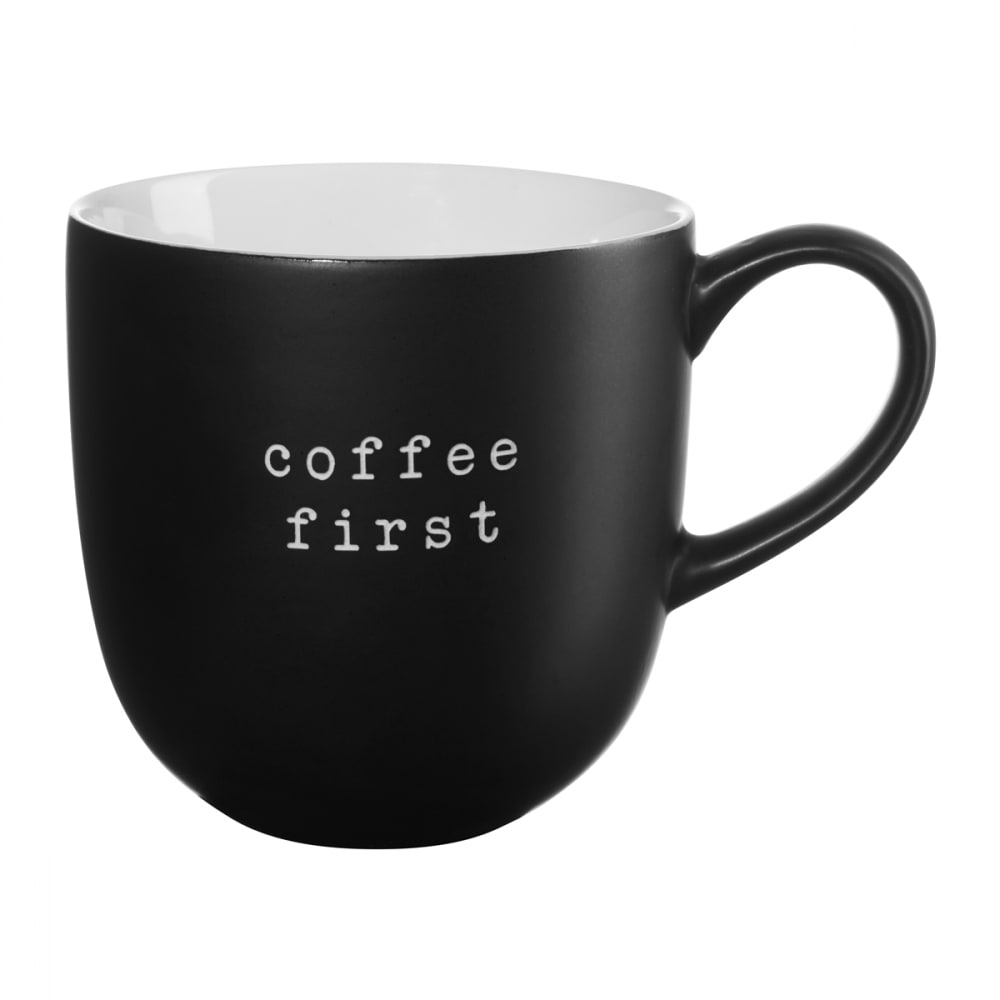 mug 350ml coffee first céramique noir