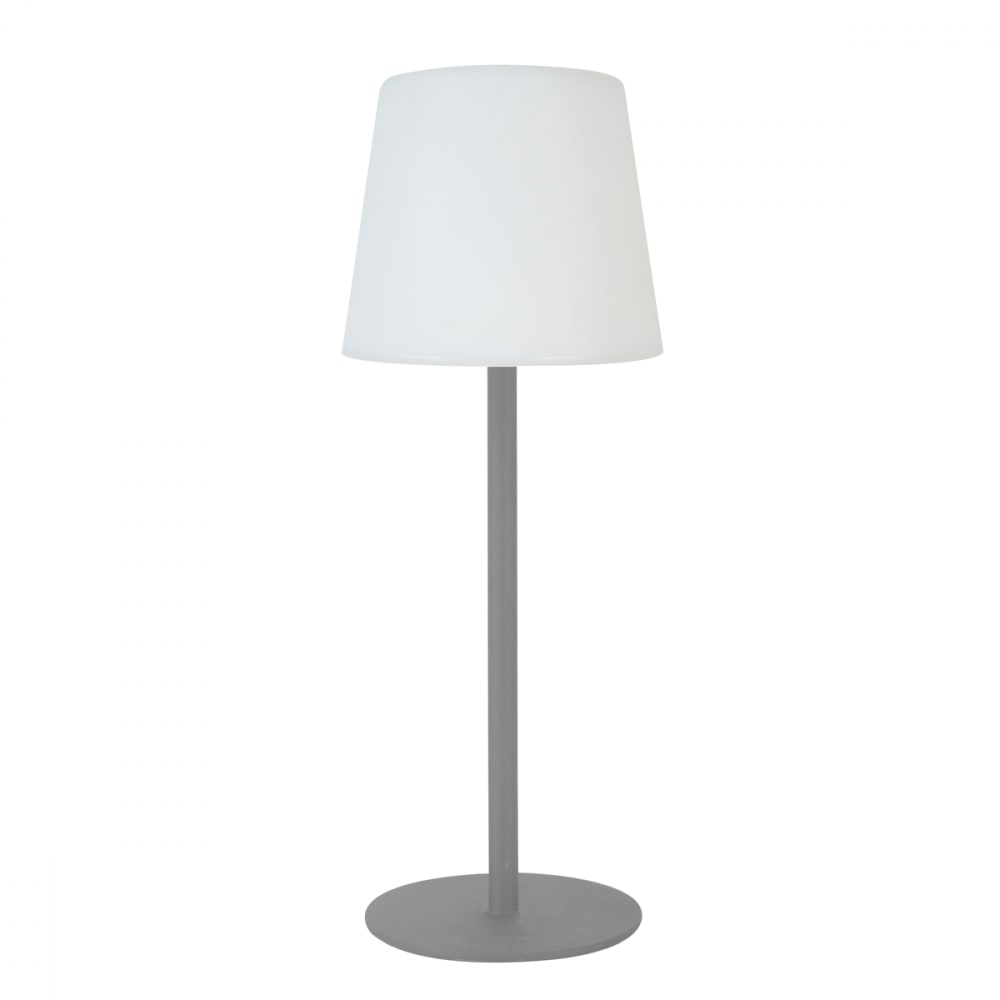 lampe de table h40cm métal gris