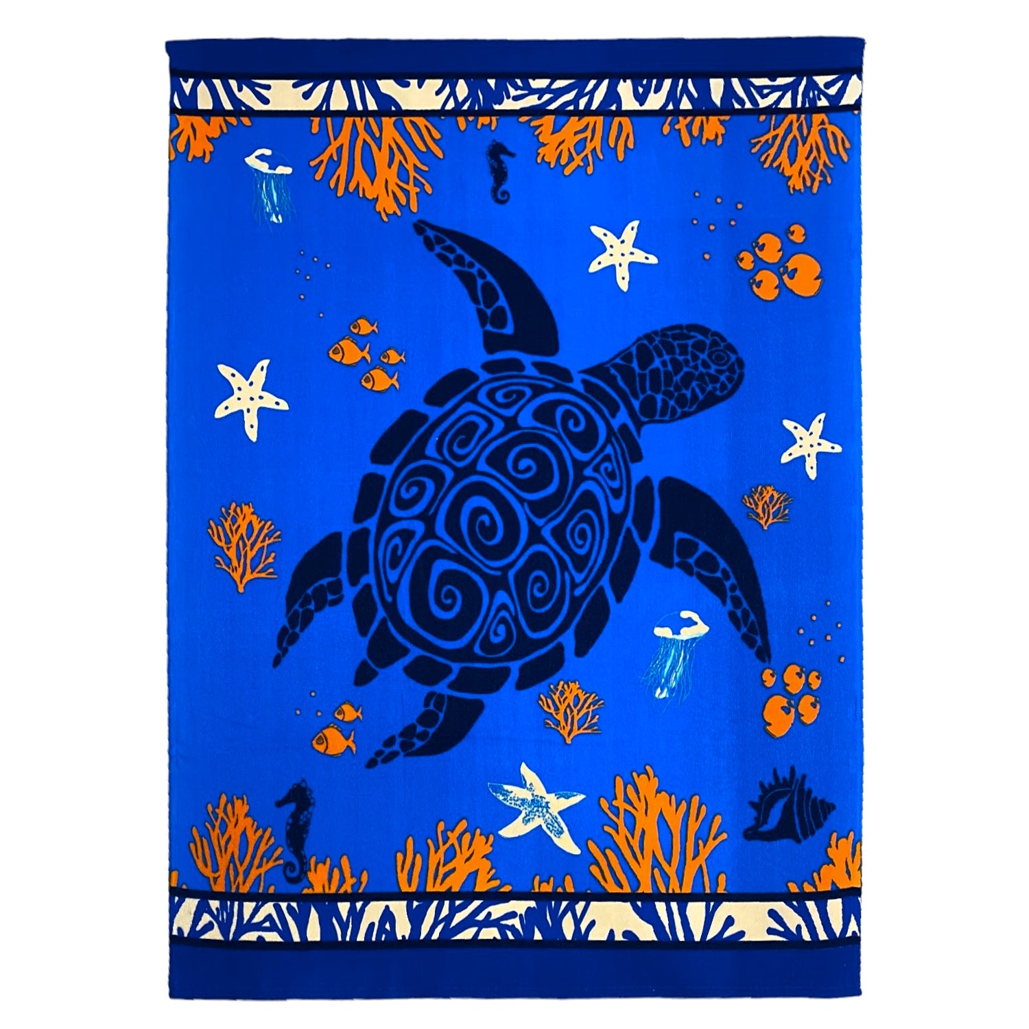 serviette de plage microfibre princesse 140x170 bleu royal