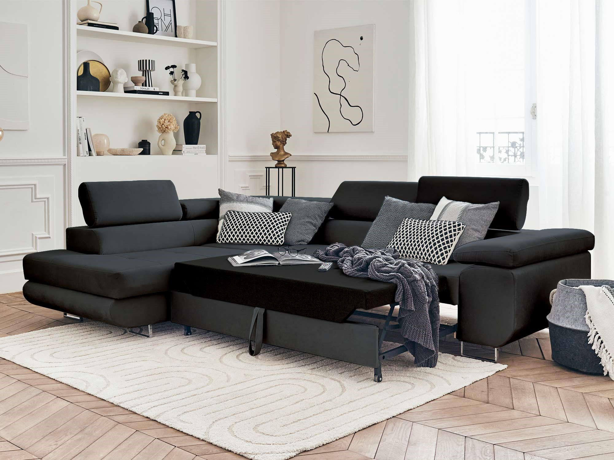 pablo - Canapé velours côtelé Gris - Vue supplémentaire 2